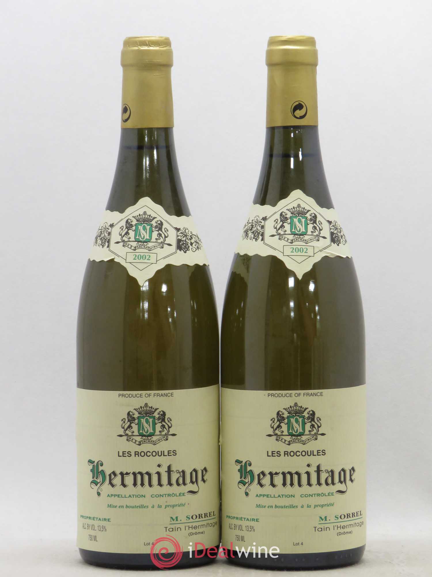 Hermitage Les Rocoules Marc Sorrel 2002 - Lot de 2 bouteilles - 0