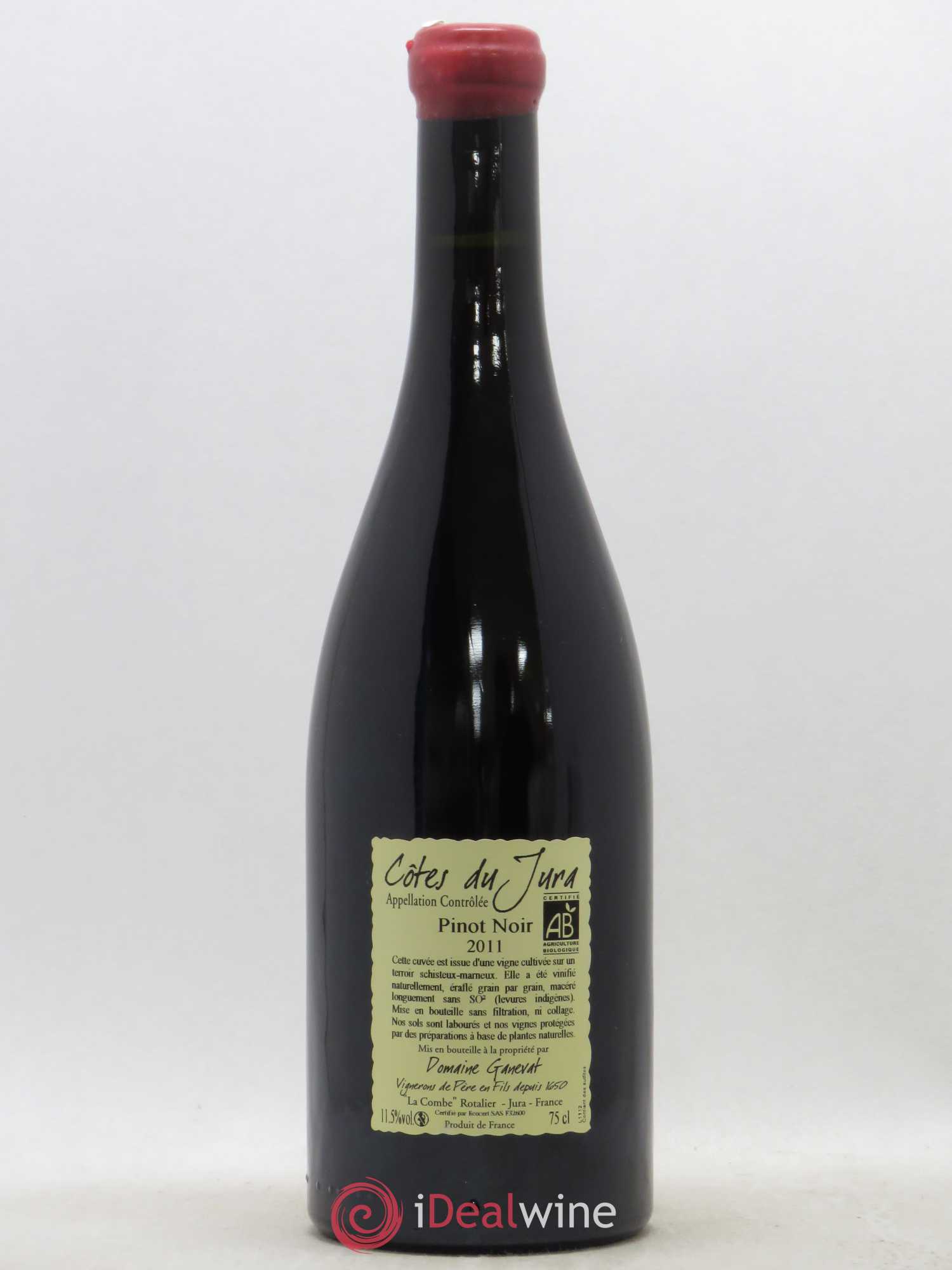 Côtes du Jura Pinot Noir En Billat Jean-François Ganevat (Domaine) 2011 - Lot de 1 bouteille - 1
