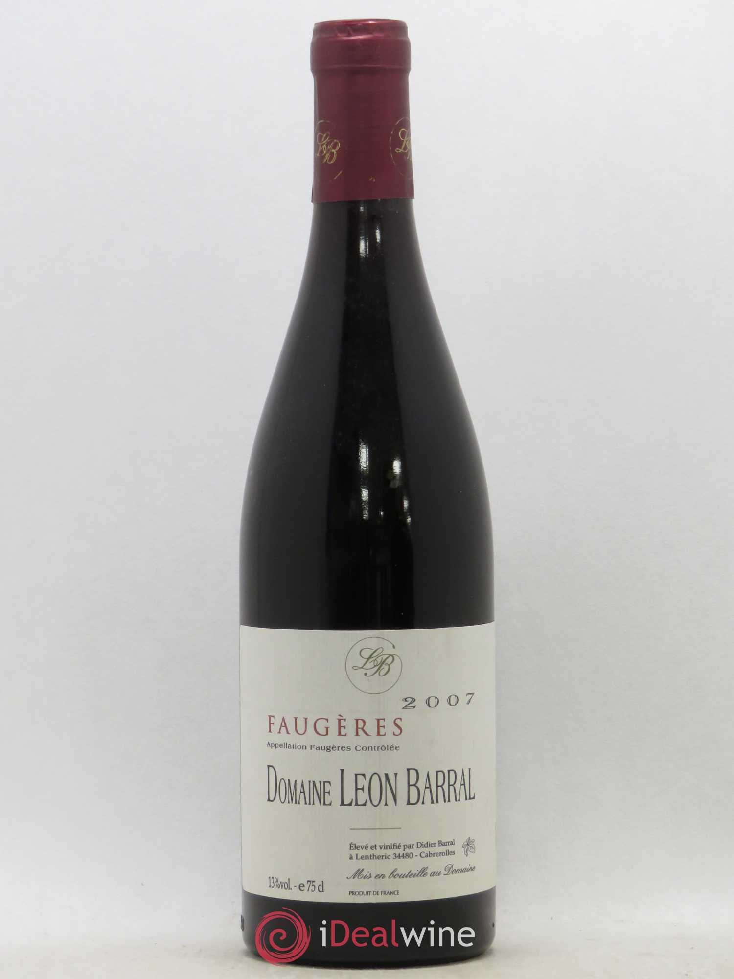 Faugères Domaine Léon Barral 2007 - Lot de 1 bouteille - 0
