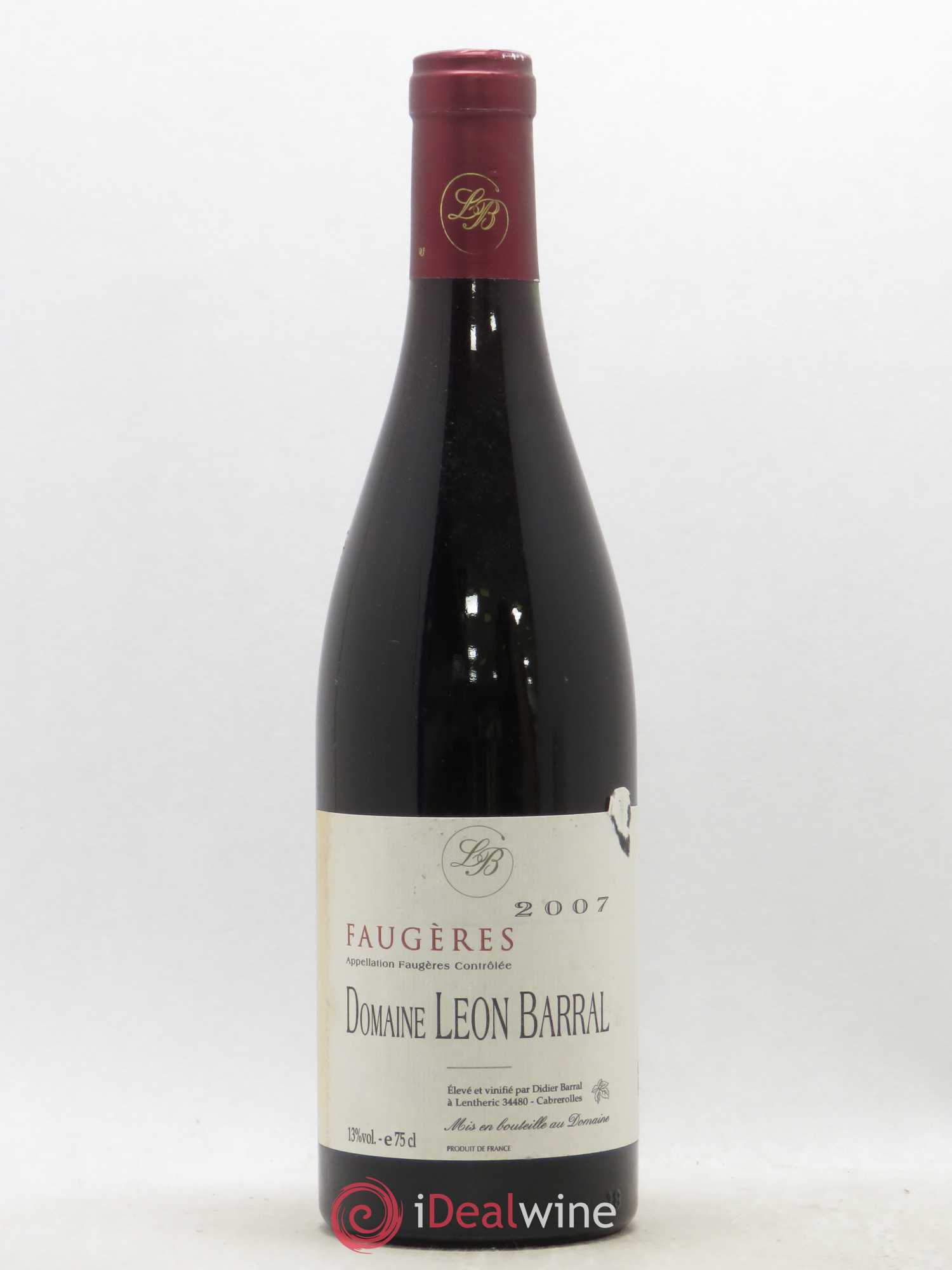 Faugères Domaine Léon Barral 2007 - Lot de 1 bouteille - 0