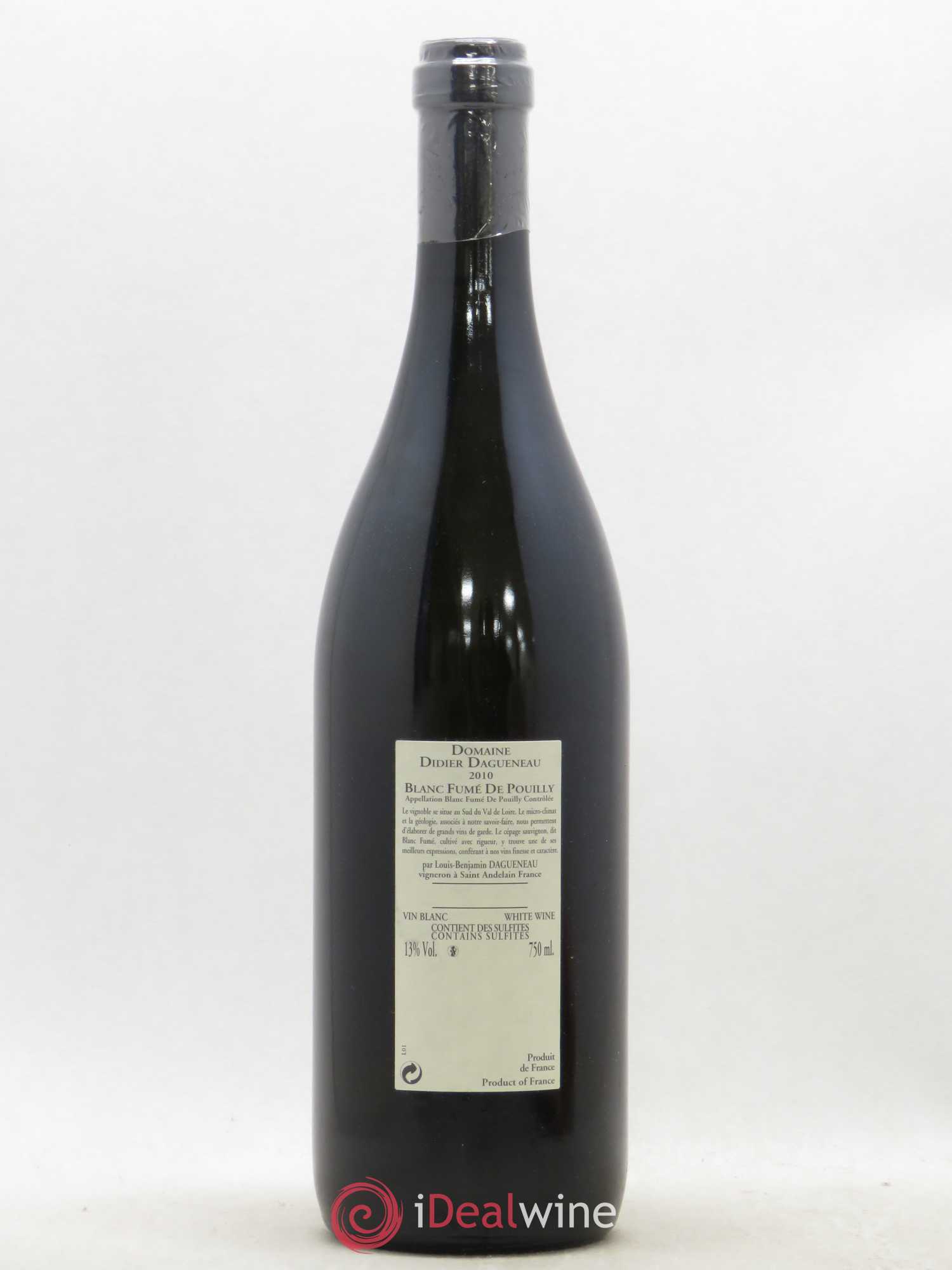 Vin de France (anciennement Pouilly-Fumé) Buisson Renard Dagueneau (Domaine Didier - Louis-Benjamin) 2010 - Lot de 1 bouteille - 1