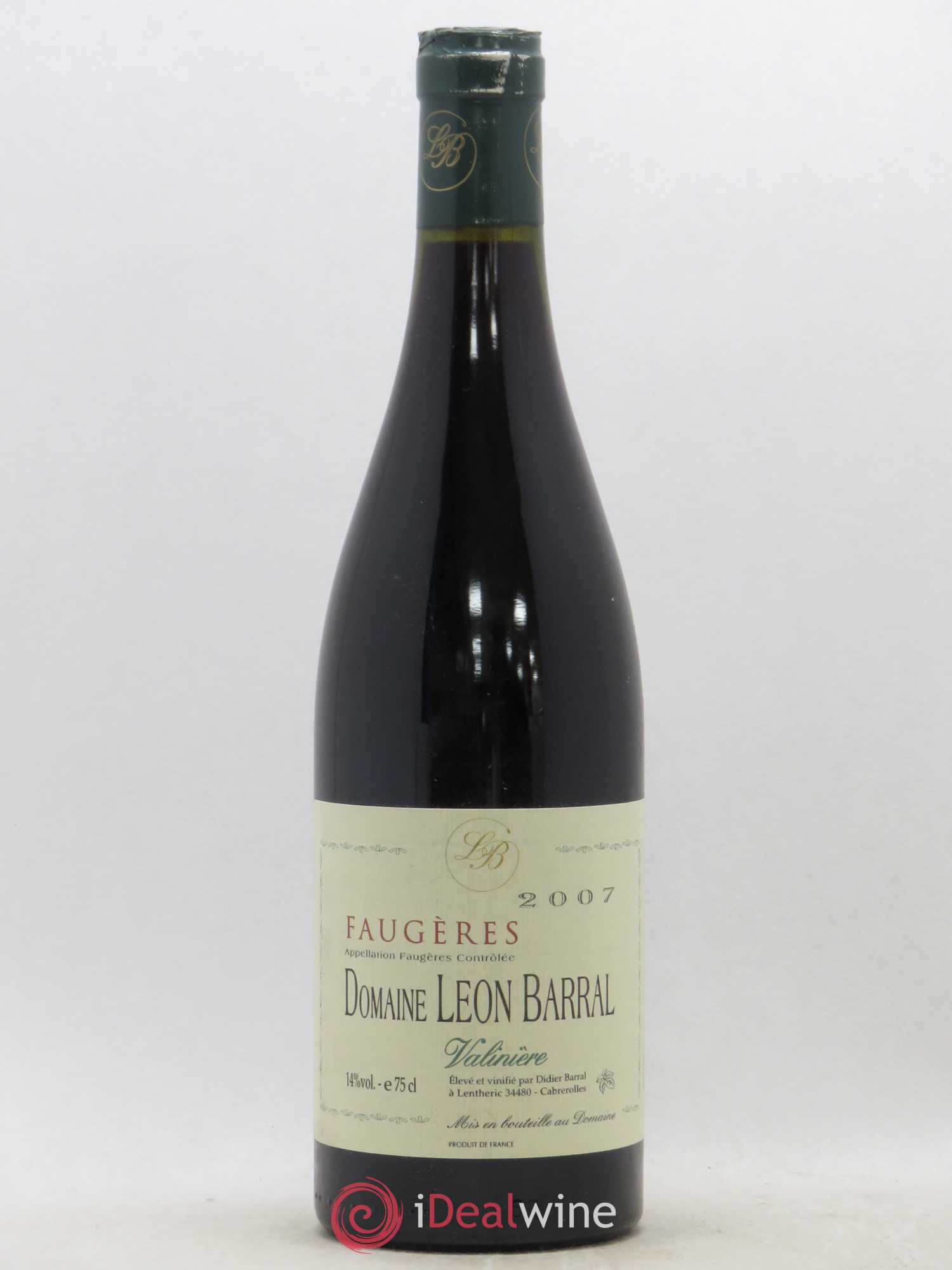Faugères Valinière Domaine Léon Barral 2007 - Lot de 1 bouteille - 0