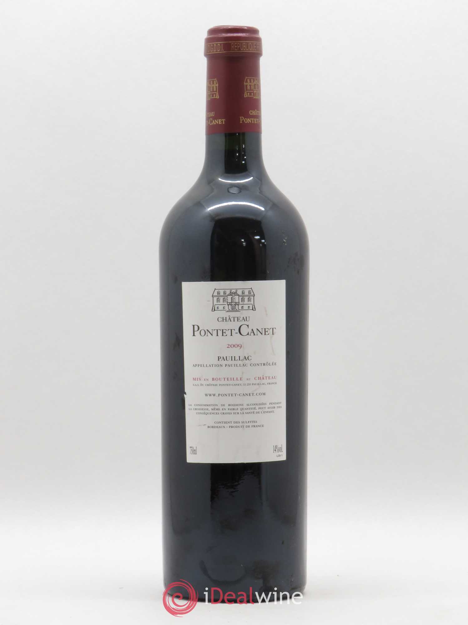 Château Pontet Canet 5ème Grand Cru Classé 2009 - Lot de 1 bouteille - 1