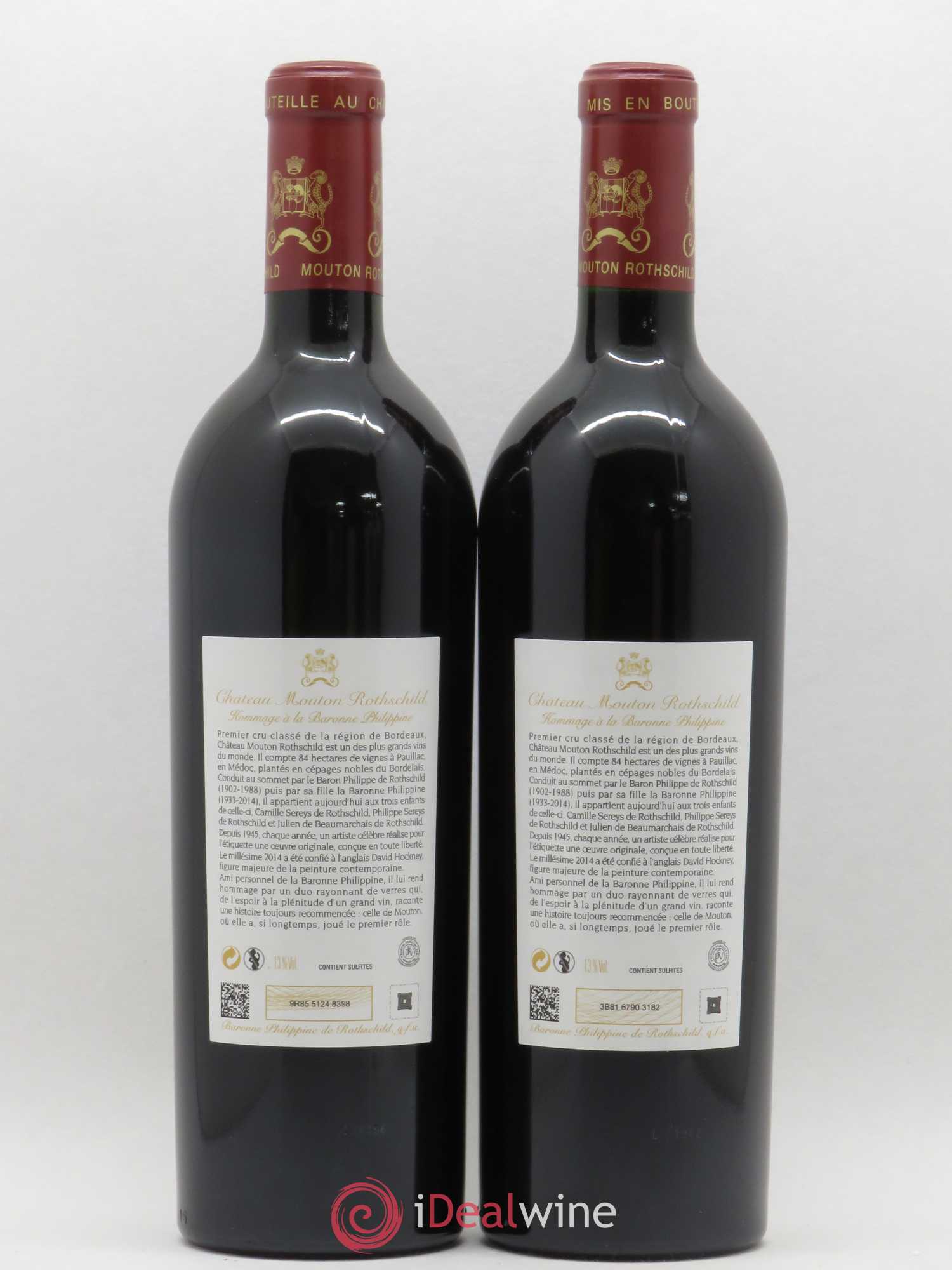 Château Mouton Rothschild 1er Grand Cru Classé 2014 - Lot de 2 bouteilles - 1