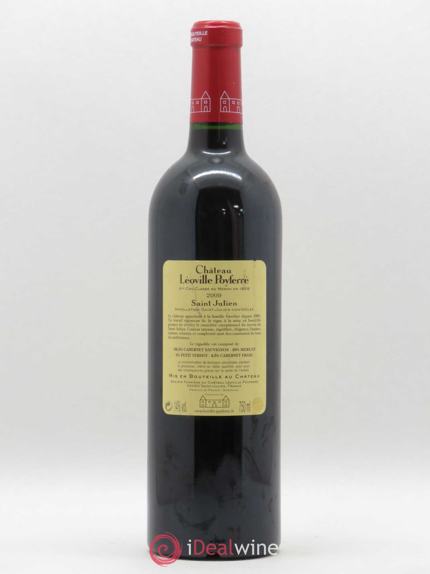 Château Léoville Poyferré 2ème Grand Cru Classé 2009 - Lot de 1 bouteille - 1