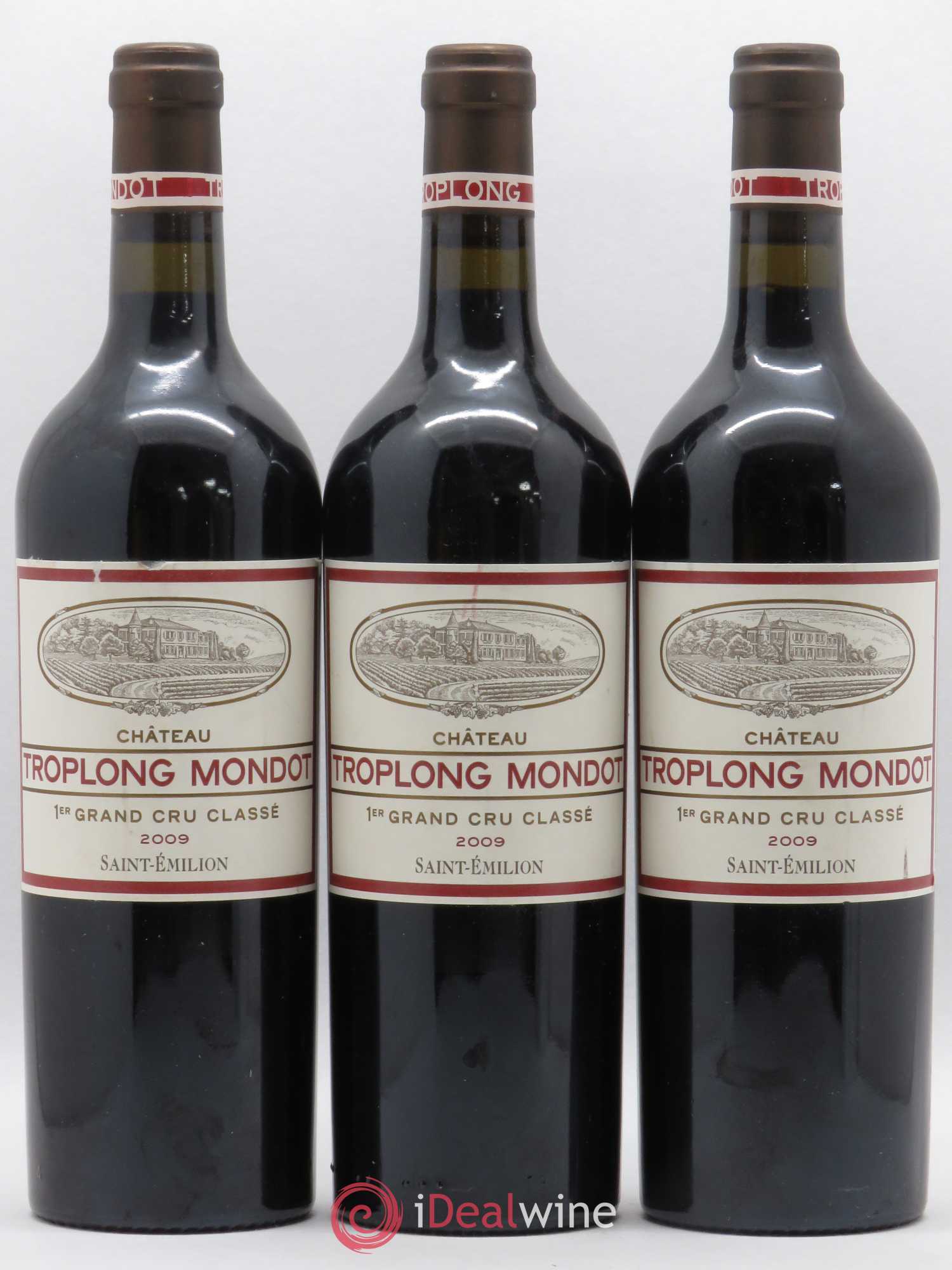 Château Troplong Mondot 1er Grand Cru Classé B 2009 - Lot de 3 bouteilles - 0