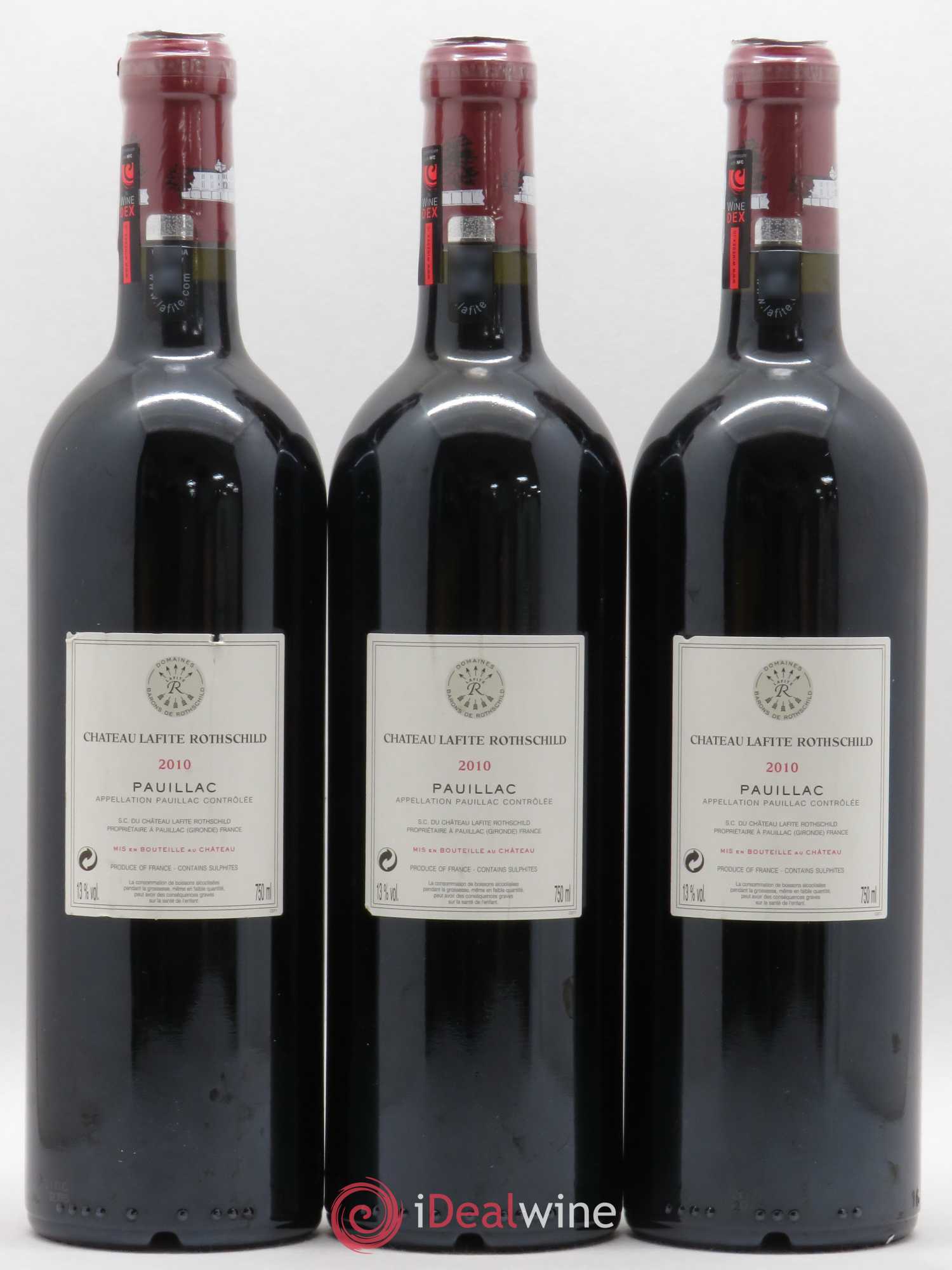 Château Lafite Rothschild 1er Grand Cru Classé 2010 - Lot de 3 bouteilles - 1