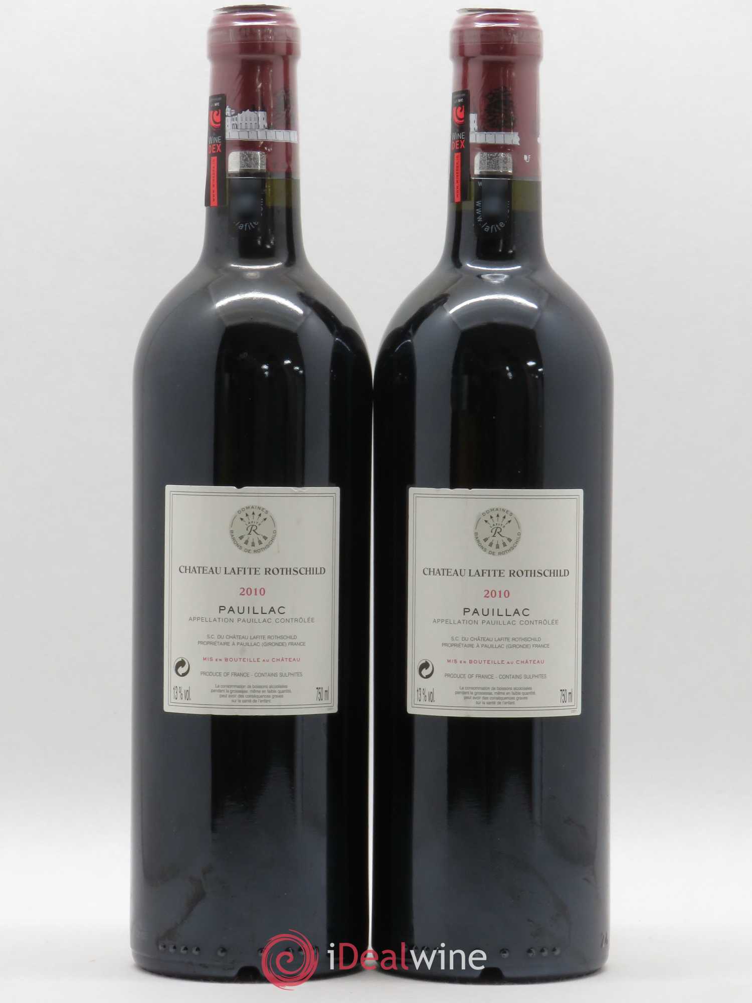 Château Lafite Rothschild 1er Grand Cru Classé 2010 - Lot de 2 bouteilles - 1