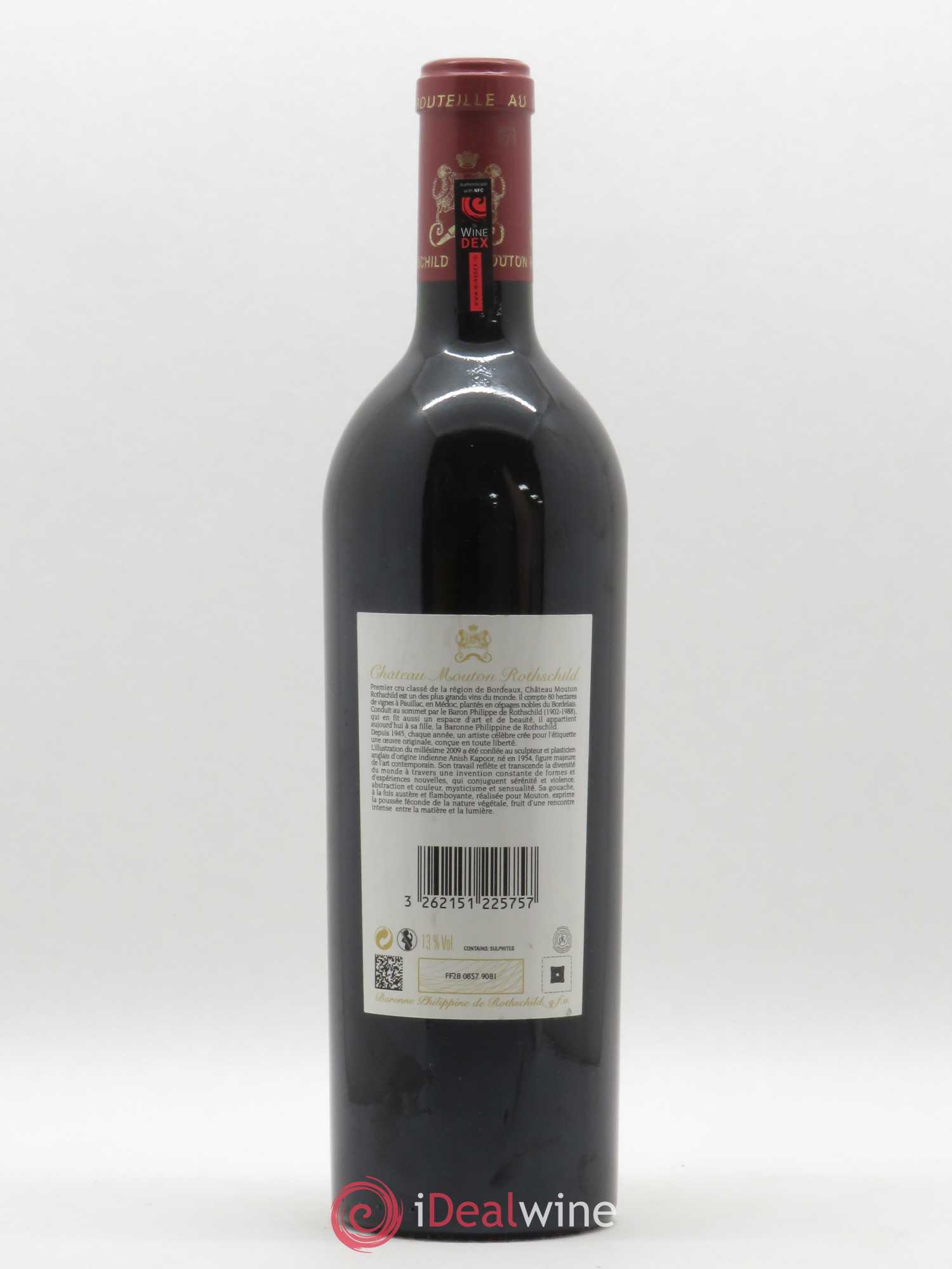 Château Mouton Rothschild 1er Grand Cru Classé 2009 - Lot de 1 bouteille - 1