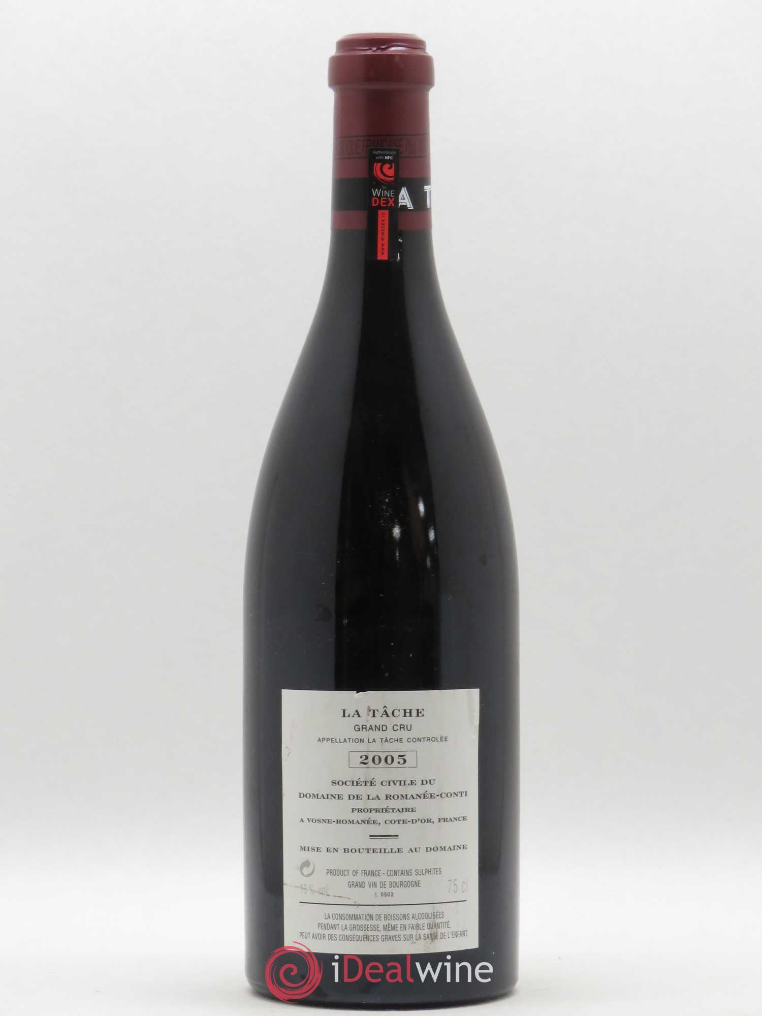 La Tâche Grand Cru Domaine de la Romanée-Conti 2005 - Lot de 1 bouteille - 1