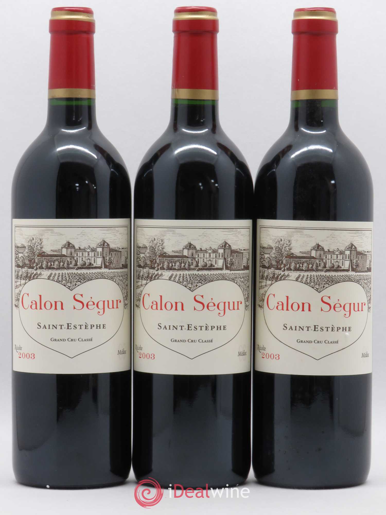 Château Calon Ségur 3ème Grand Cru Classé 2003 - Lot de 3 bouteilles - 0