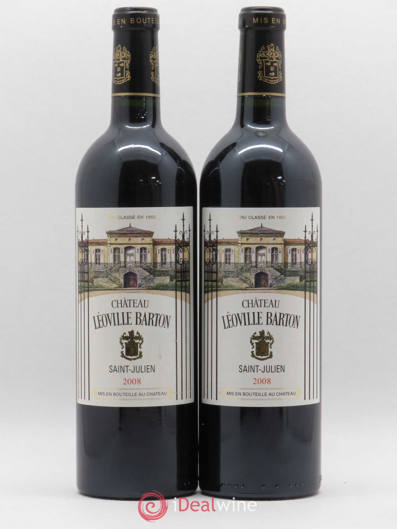 Château Léoville Barton 2ème Grand Cru Classé 2008 - Lot de 2 bouteilles - 0