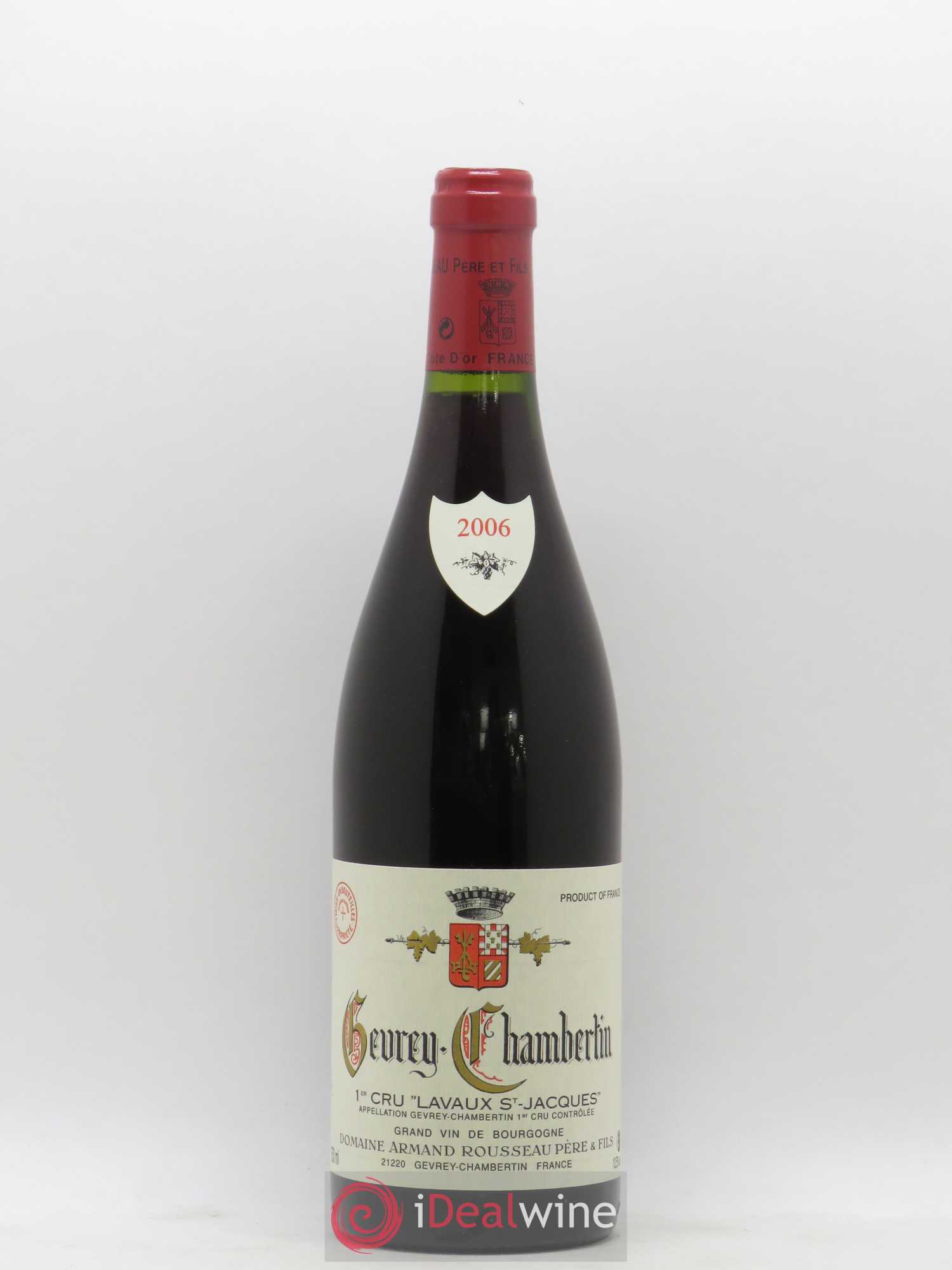 Gevrey-Chambertin 1er Cru Lavaux Saint Jacques Armand Rousseau (Domaine) 2006 - Lot de 1 bouteille - 0