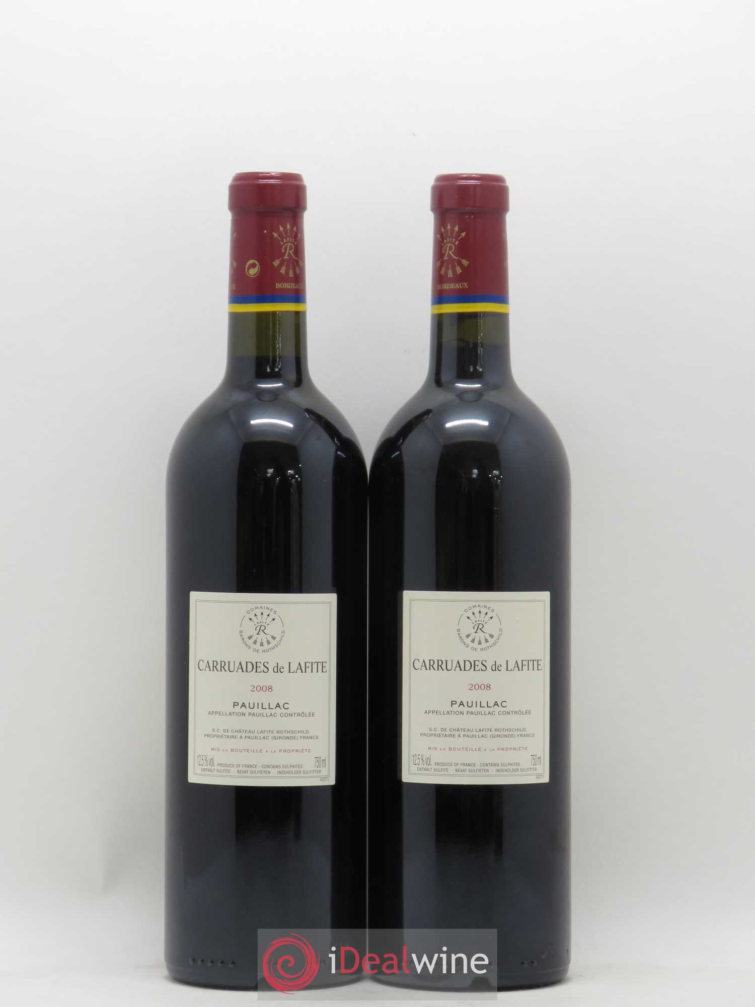 Carruades de Lafite Rothschild Second Vin 2008 - Lot de 2 bouteilles - 1