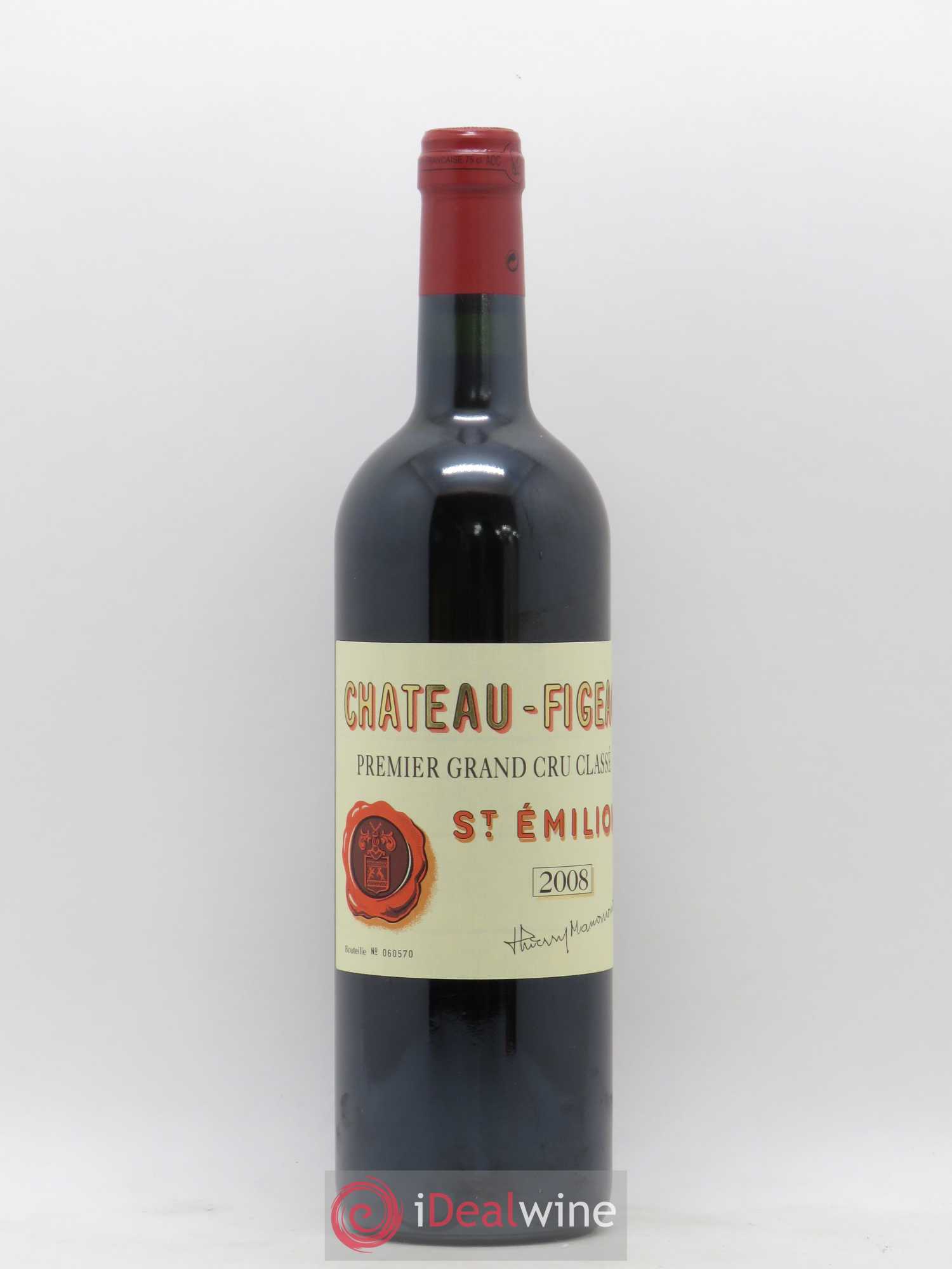 Château Figeac 1er Grand Cru Classé A 2008 - Lot de 1 bouteille - 0