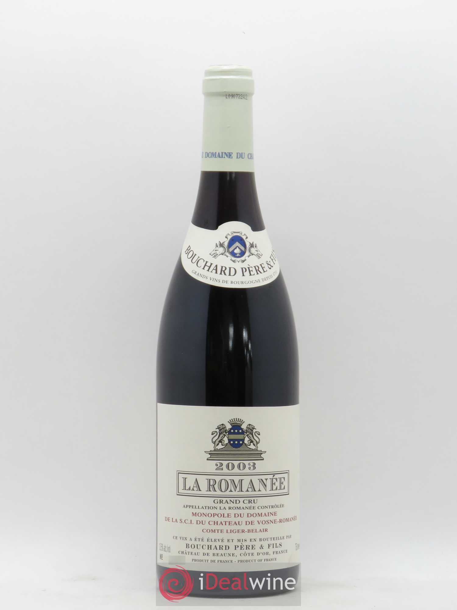 La Romanée Grand Cru Comte Liger-Belair (Domaine du) 2003 - Lot de 1 bouteille - 0