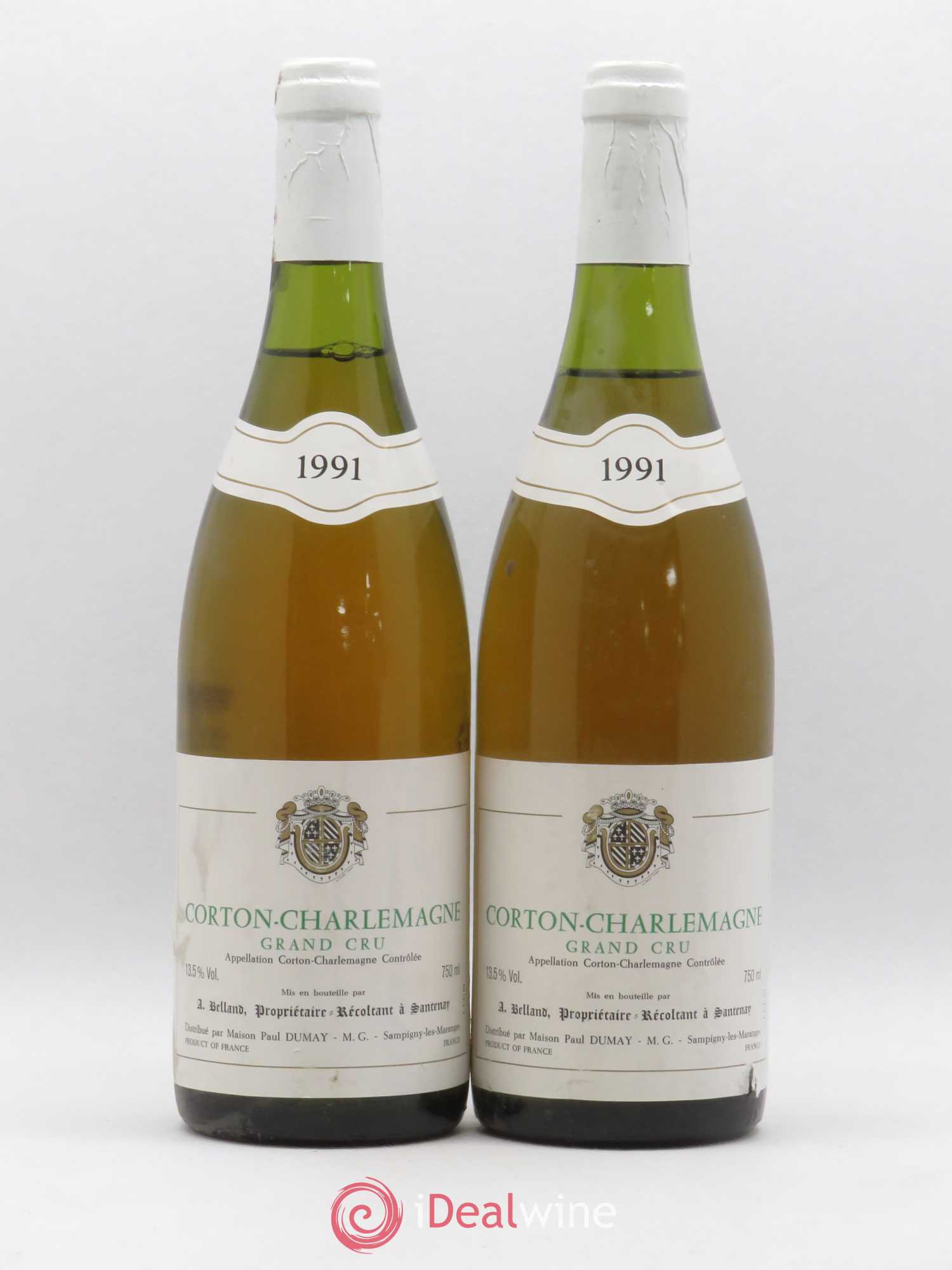 Corton-Charlemagne Grand Cru Belland 1991 - Lot de 2 bouteilles - 0