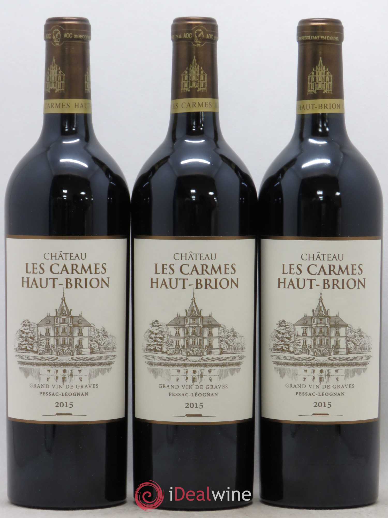 Château Les Carmes Haut-Brion 2015 - Lot de 3 bouteilles - 0