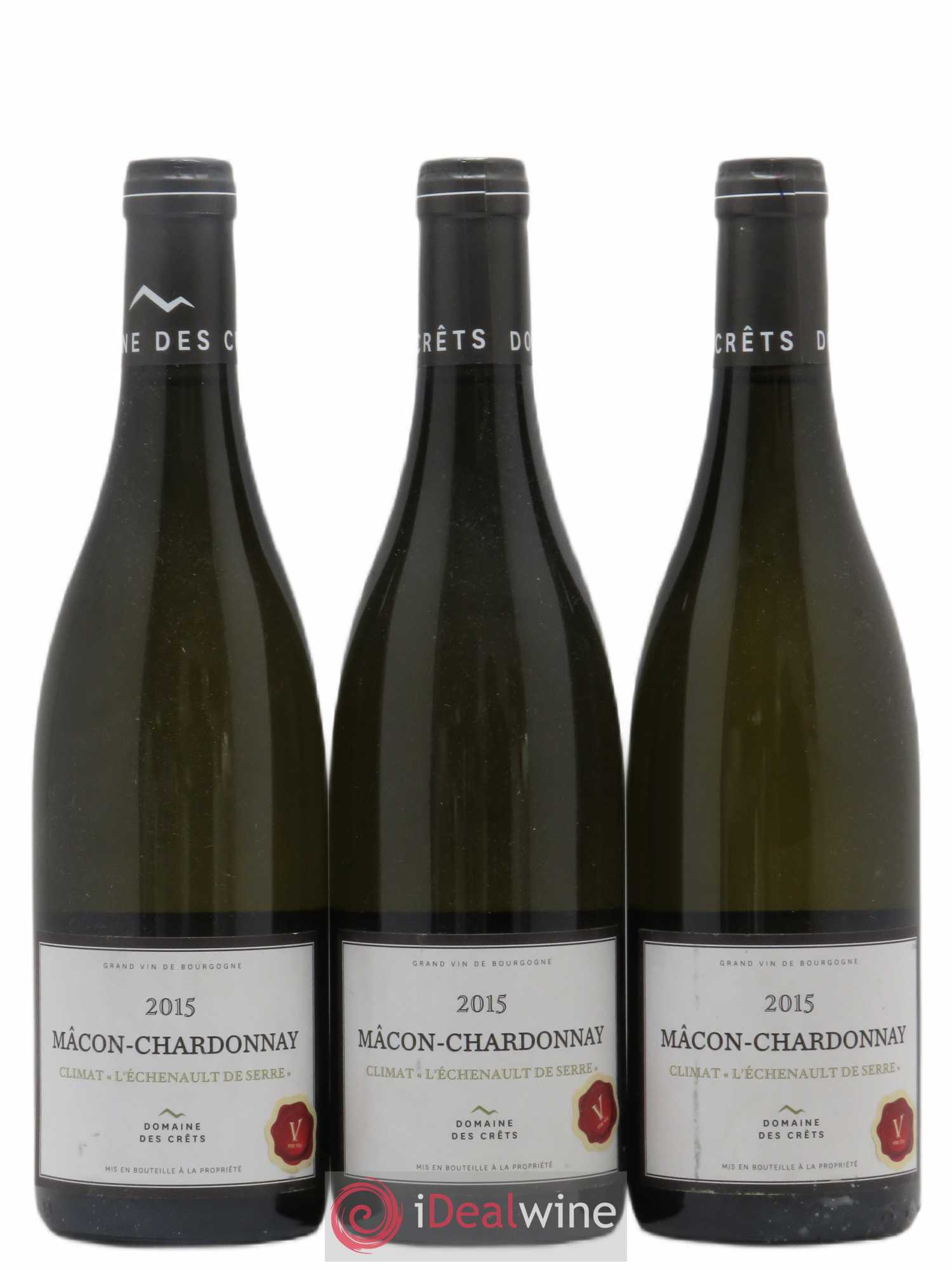 Mâcon Chardonay Domaine Les Crêts L'échenault de Serre 2015 - Posten von 3 Flaschen - 0