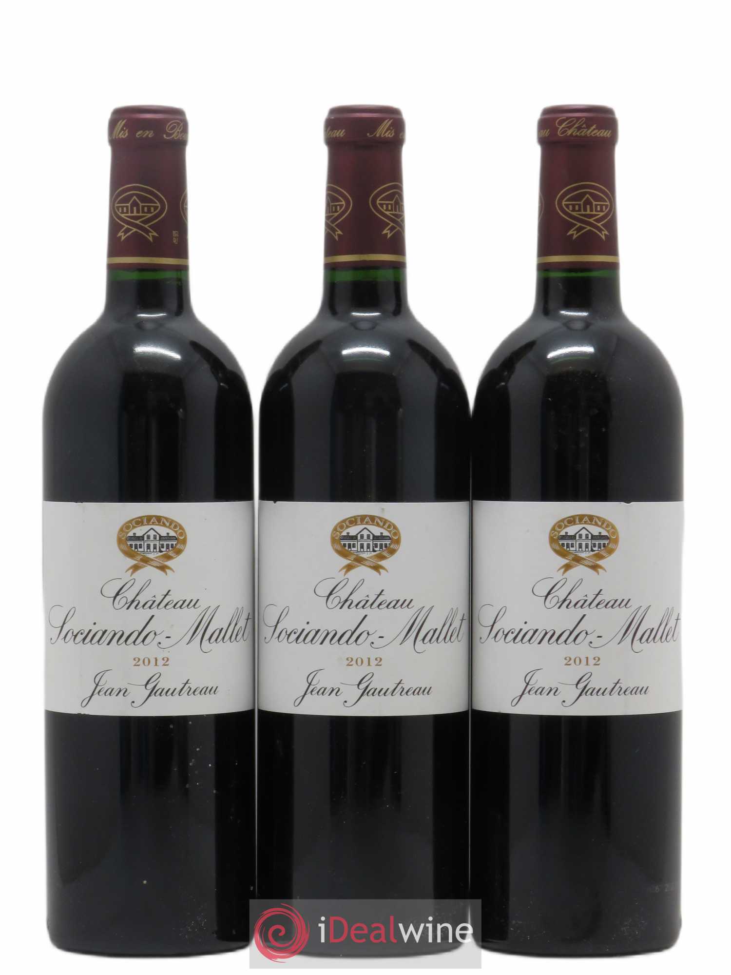 Château Sociando Mallet 2012 - Lot de 3 bouteilles - 0