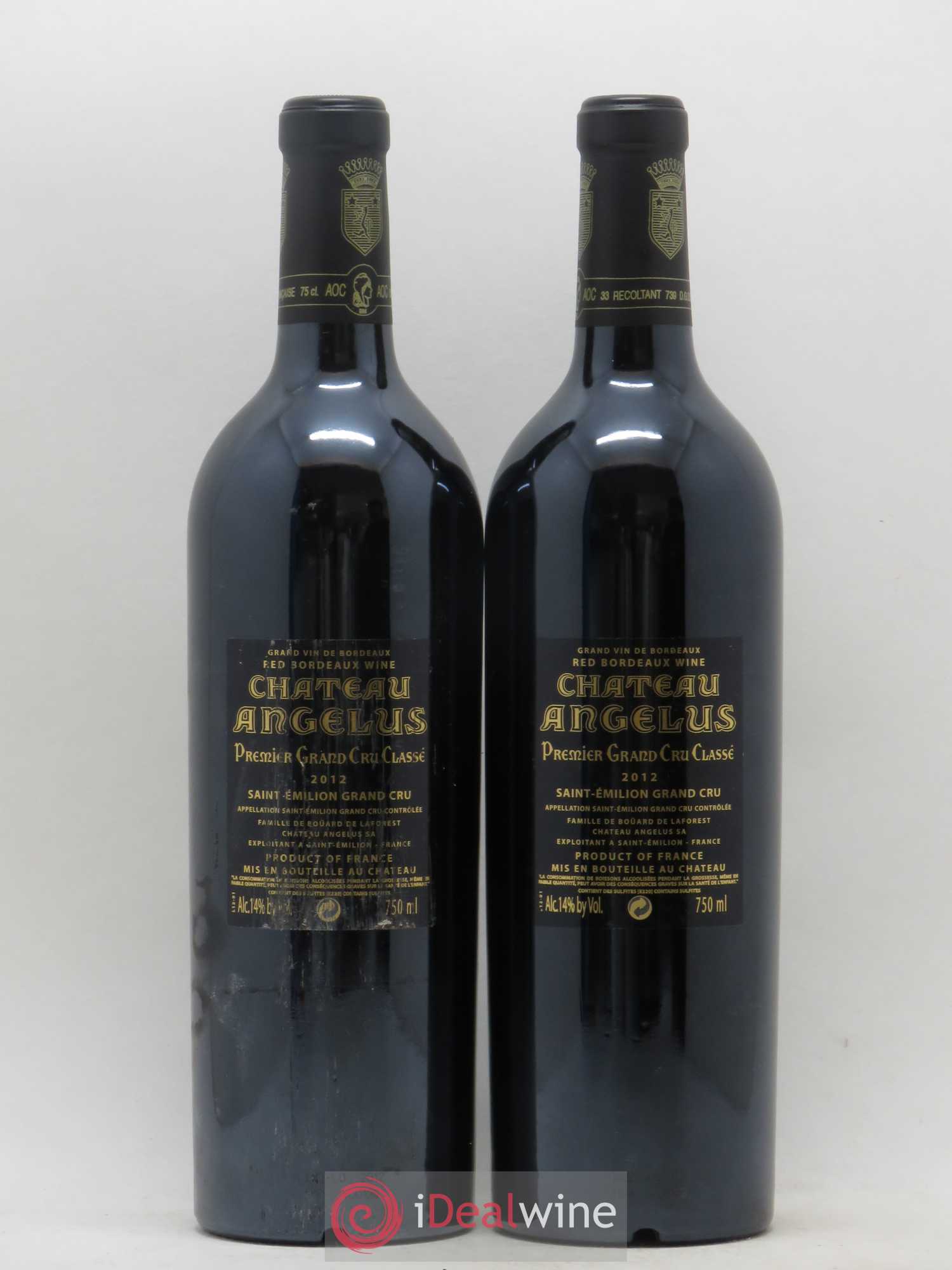 Château Angélus 1er Grand Cru Classé A 2012 - Lot de 2 bouteilles - 1