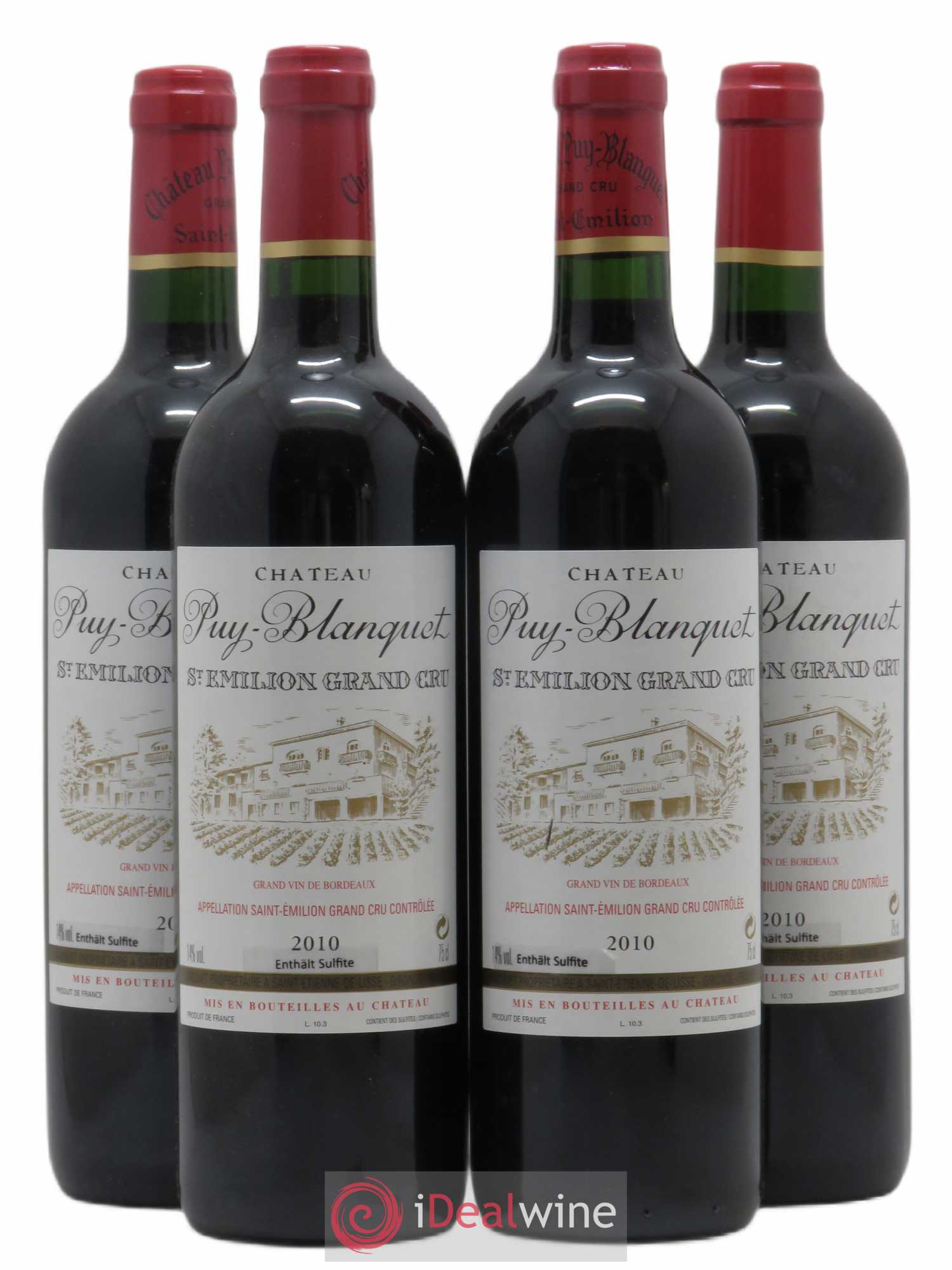 Château Puy Blanquet 2010 - Lot de 4 bouteilles - 0