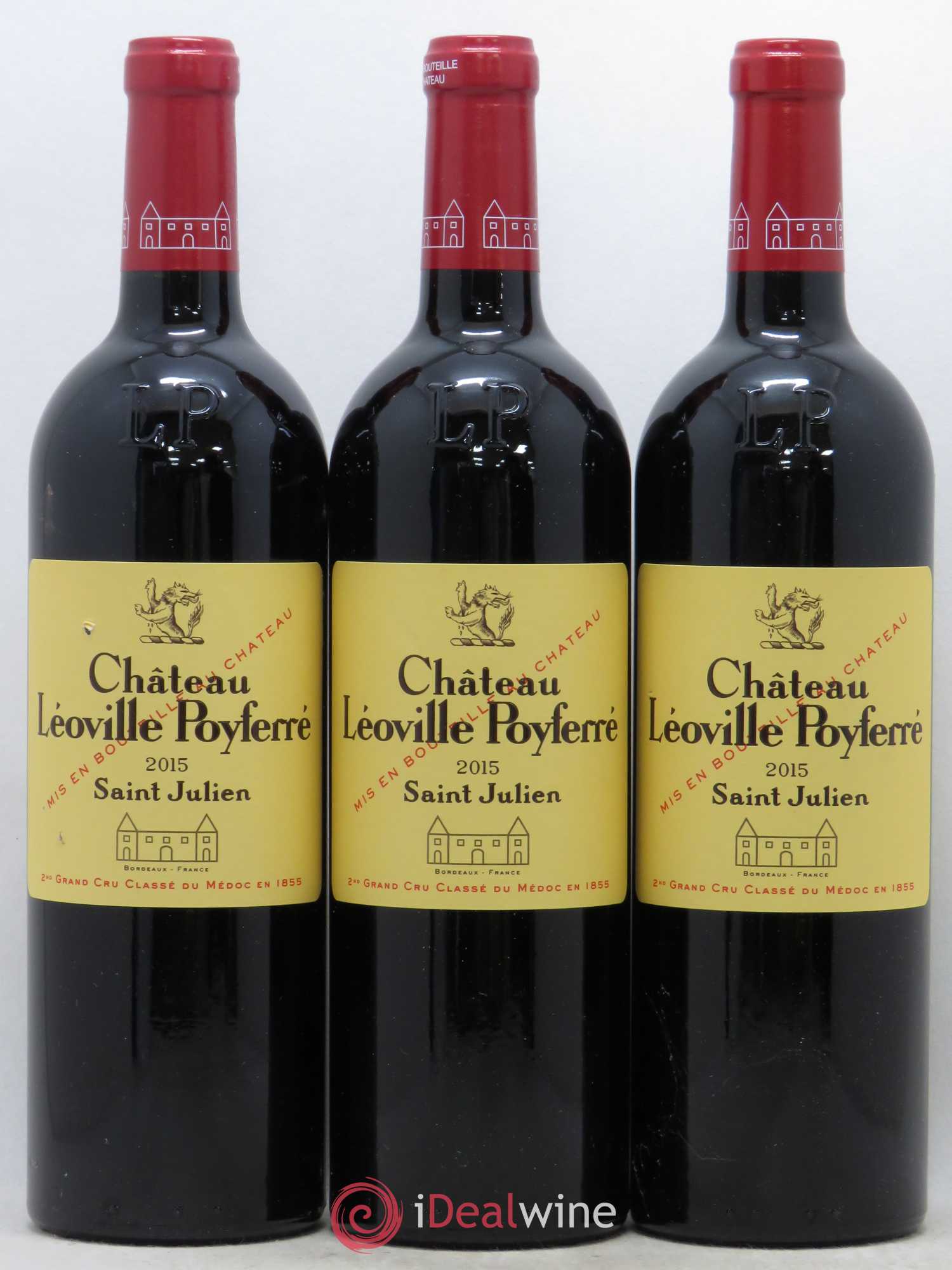Château Léoville Poyferré 2ème Grand Cru Classé 2015 - Lot de 3 bouteilles - 0