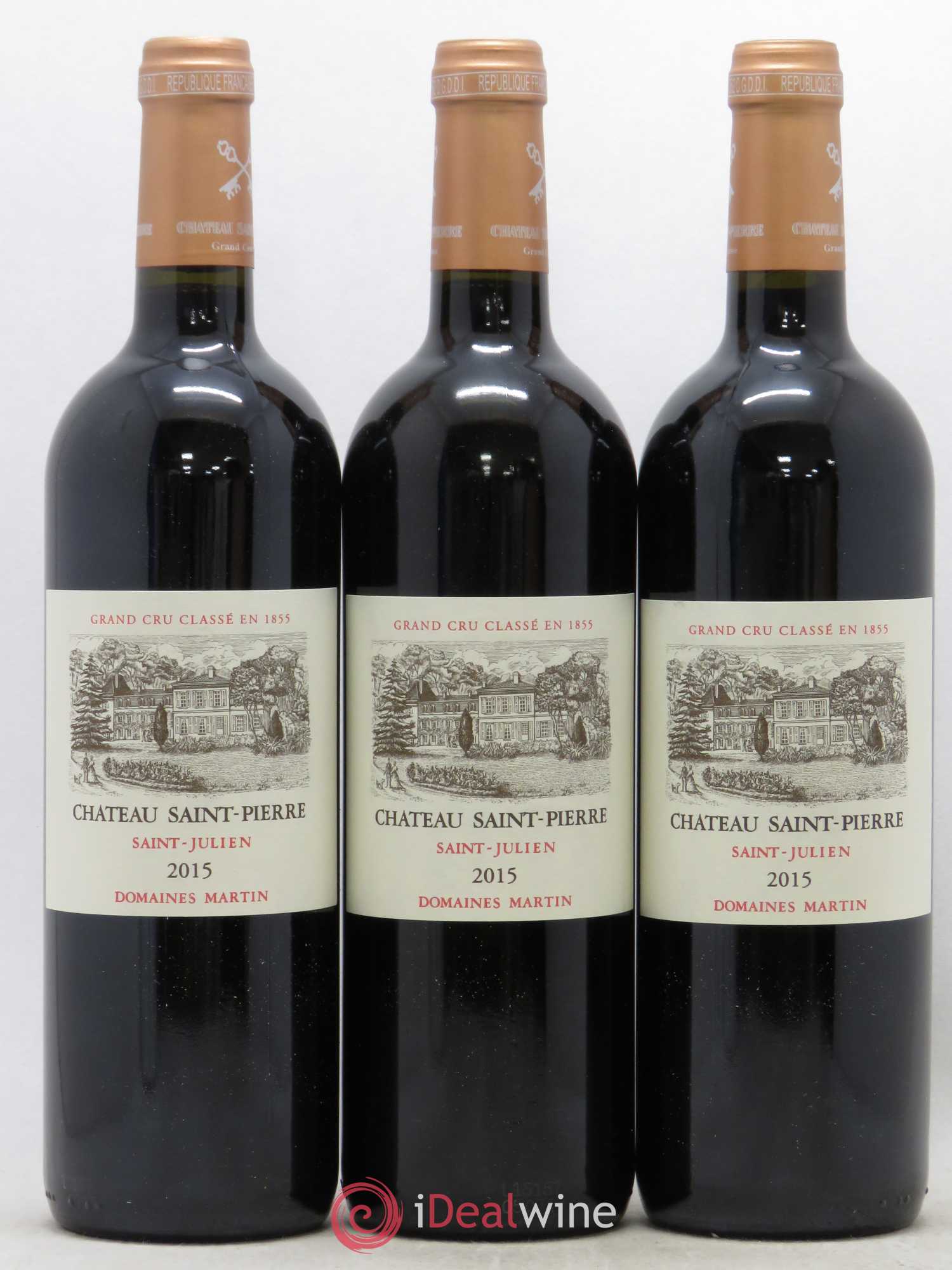 Château Saint-Pierre 4ème Grand Cru Classé 2015 - Lot de 3 bouteilles - 0
