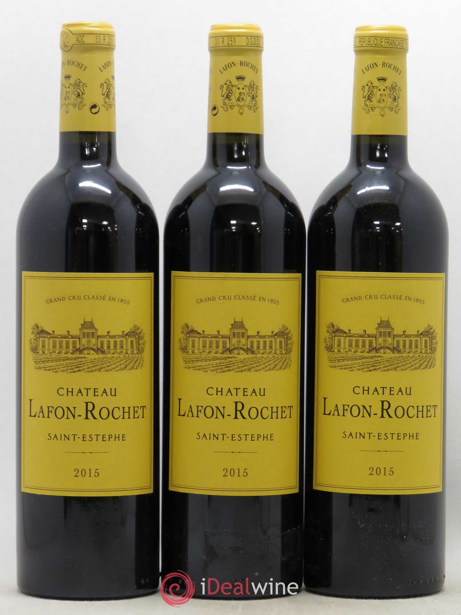 Château Lafon Rochet 4ème Grand Cru Classé 2015 - Lot de 3 bouteilles - 0