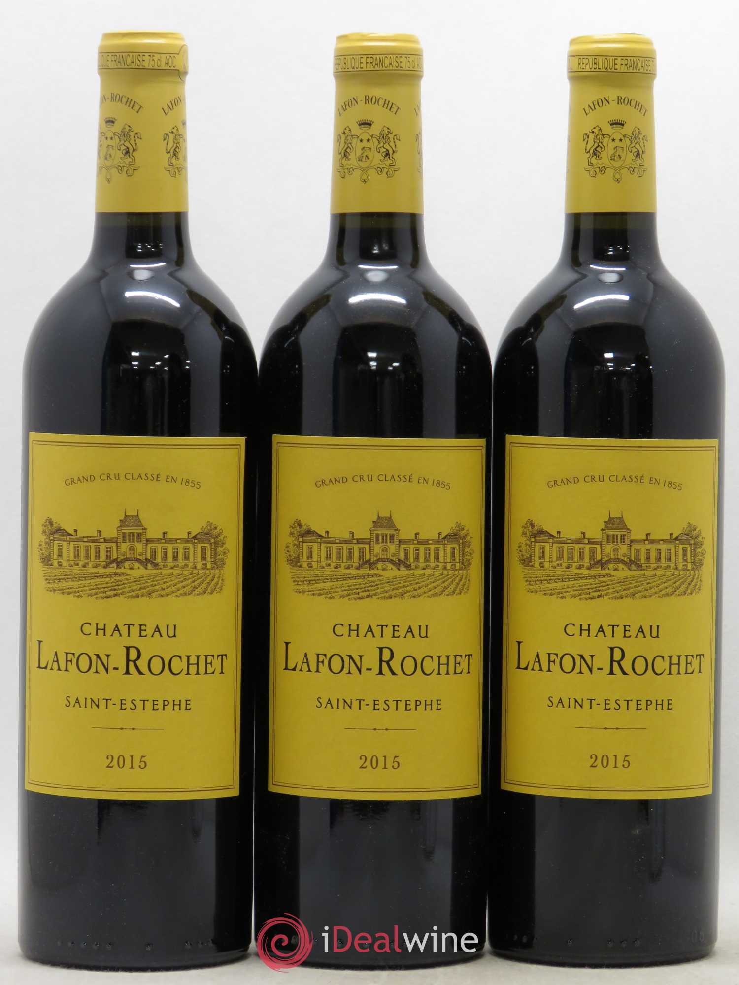 Château Lafon Rochet 4ème Grand Cru Classé 2015 - Lot de 3 bouteilles - 0