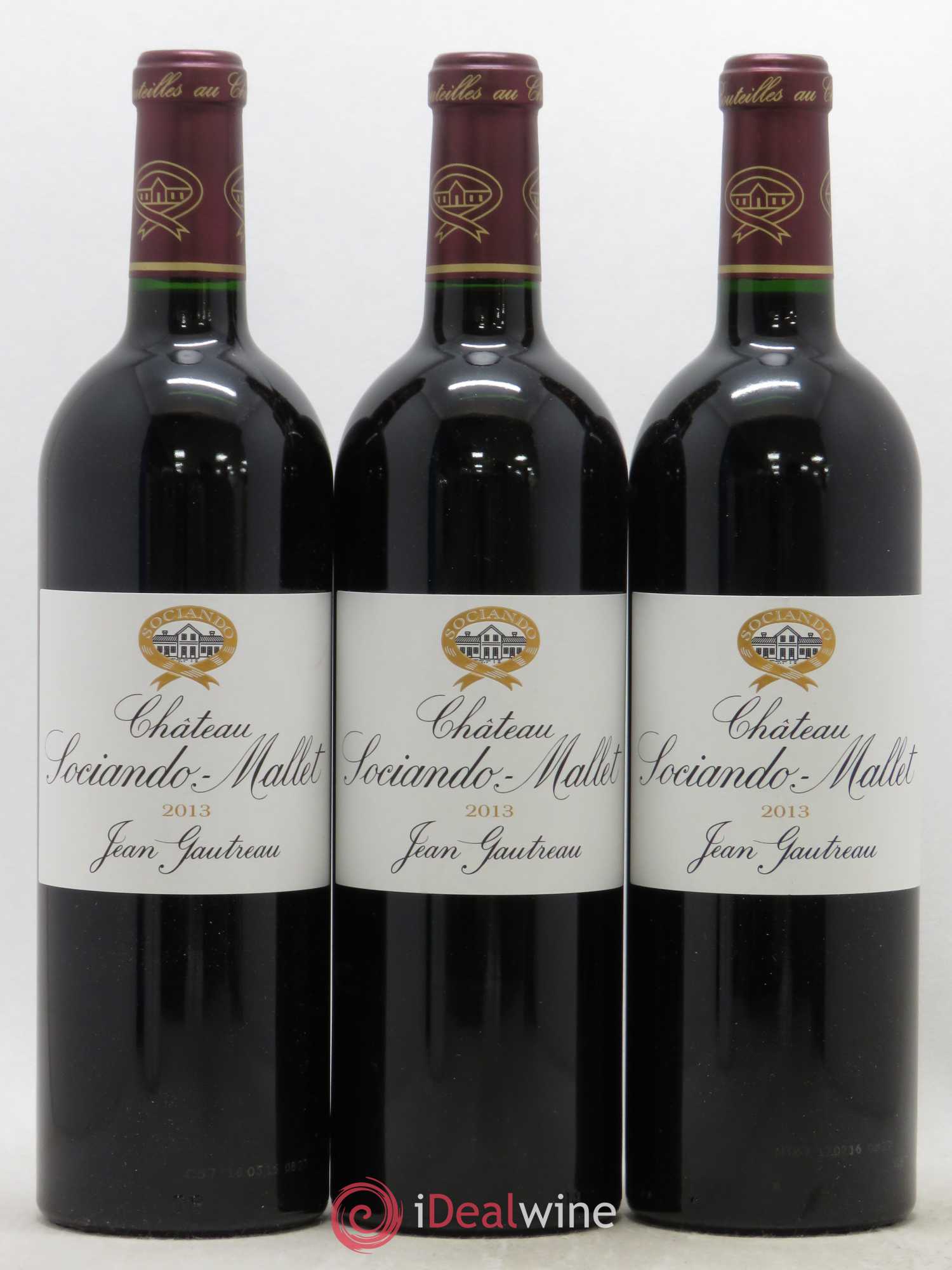 Château Sociando Mallet 2013 - Lot de 3 bouteilles - 0
