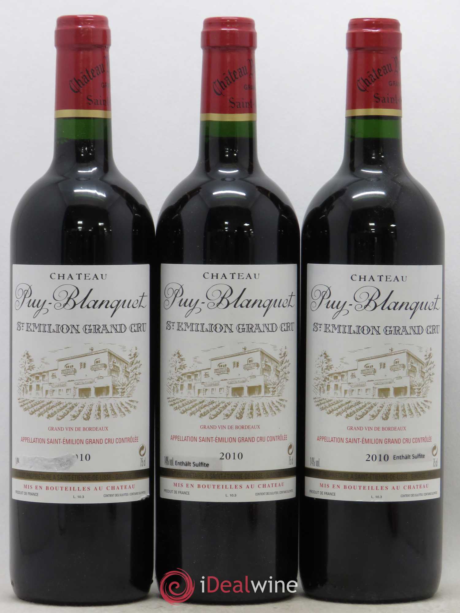 Château Puy Blanquet (sans prix de réserve) 2010 - Lot de 3 bouteilles - 0