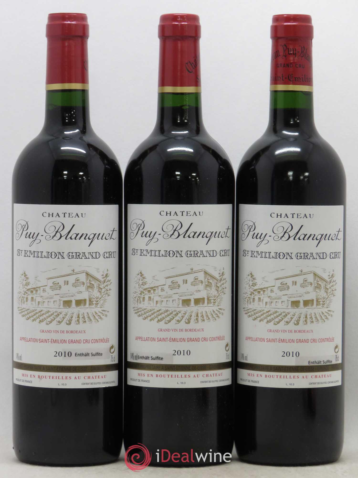 Château Puy Blanquet (sans prix de réserve) 2010 - Lot de 3 bouteilles - 0