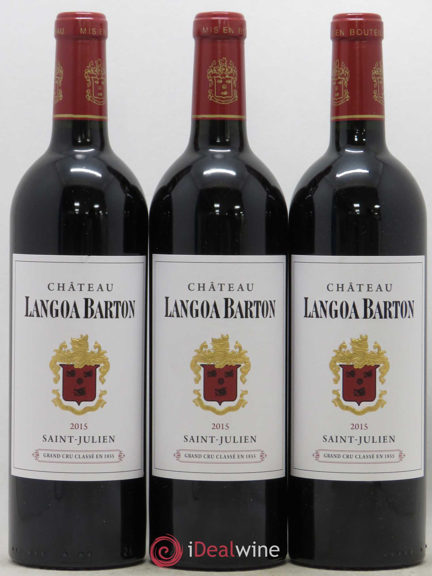 Château Langoa Barton 3ème Grand Cru Classé 2015 - Lot de 3 bouteilles - 0