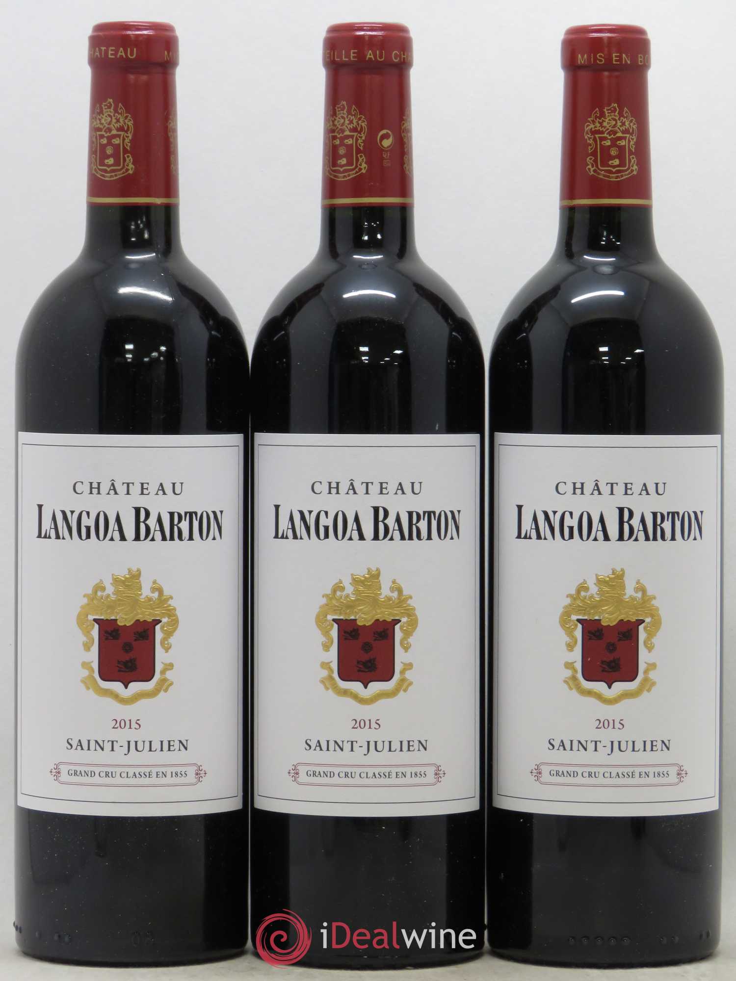Château Langoa Barton 3ème Grand Cru Classé 2015 - Lot de 3 bouteilles - 0