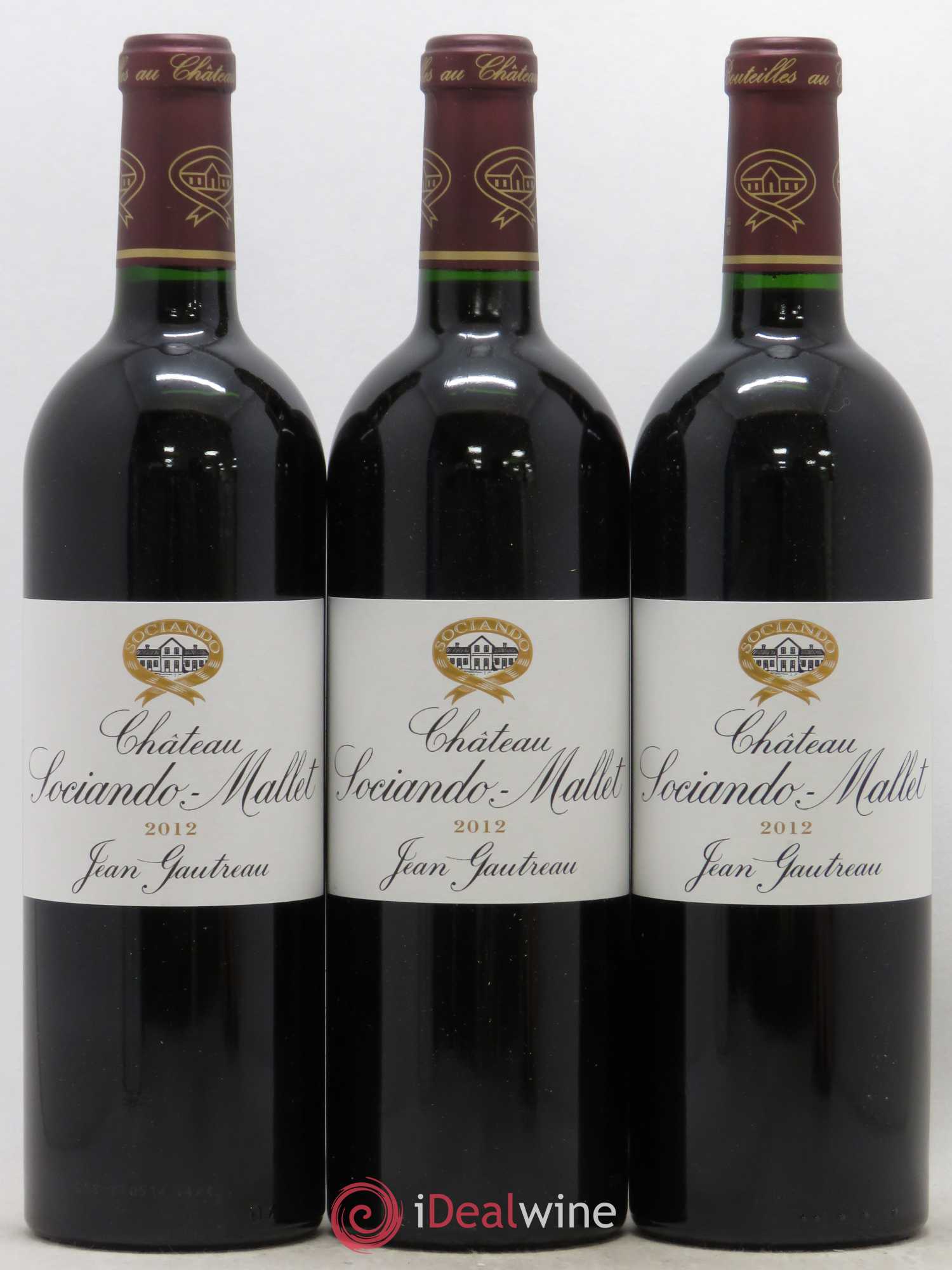 Château Sociando Mallet 2012 - Lot de 3 bouteilles - 0
