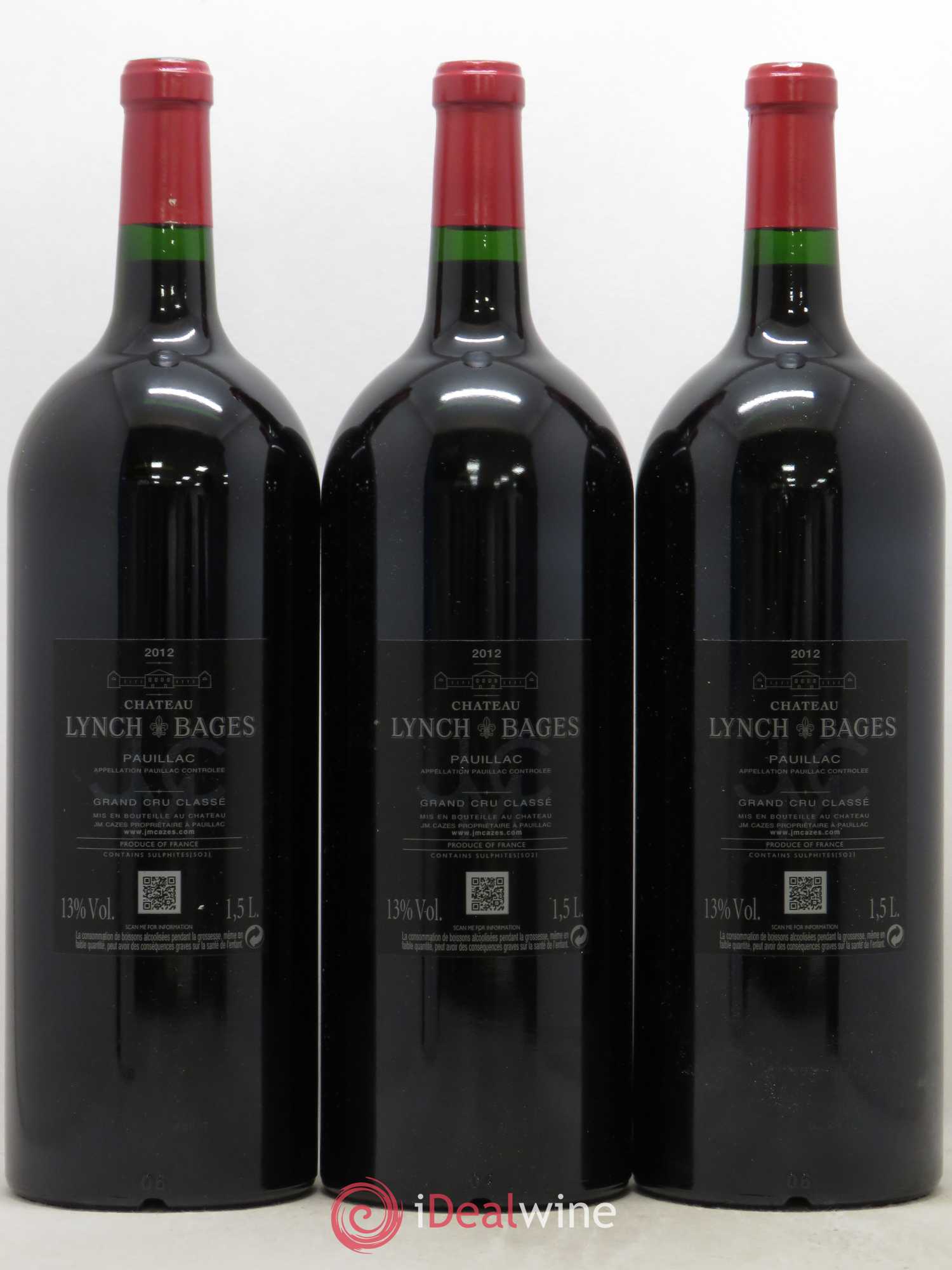 Château Lynch Bages 5ème Grand Cru Classé 2012 - Lot de 3 magnums - 1
