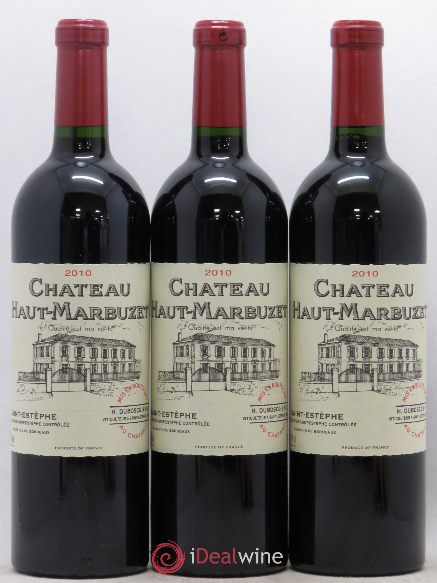 Château Haut Marbuzet 2010 - Lot de 3 bouteilles - 0