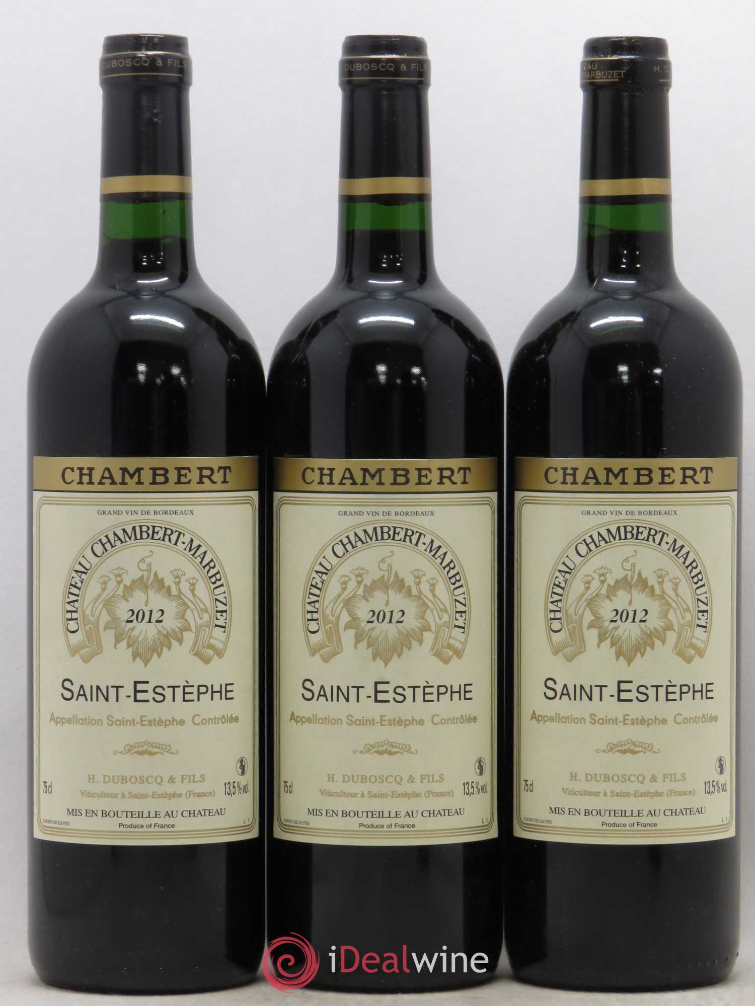 Château Chambert-Marbuzet Cru Bourgeois 2012 - Lot de 3 bouteilles - 0