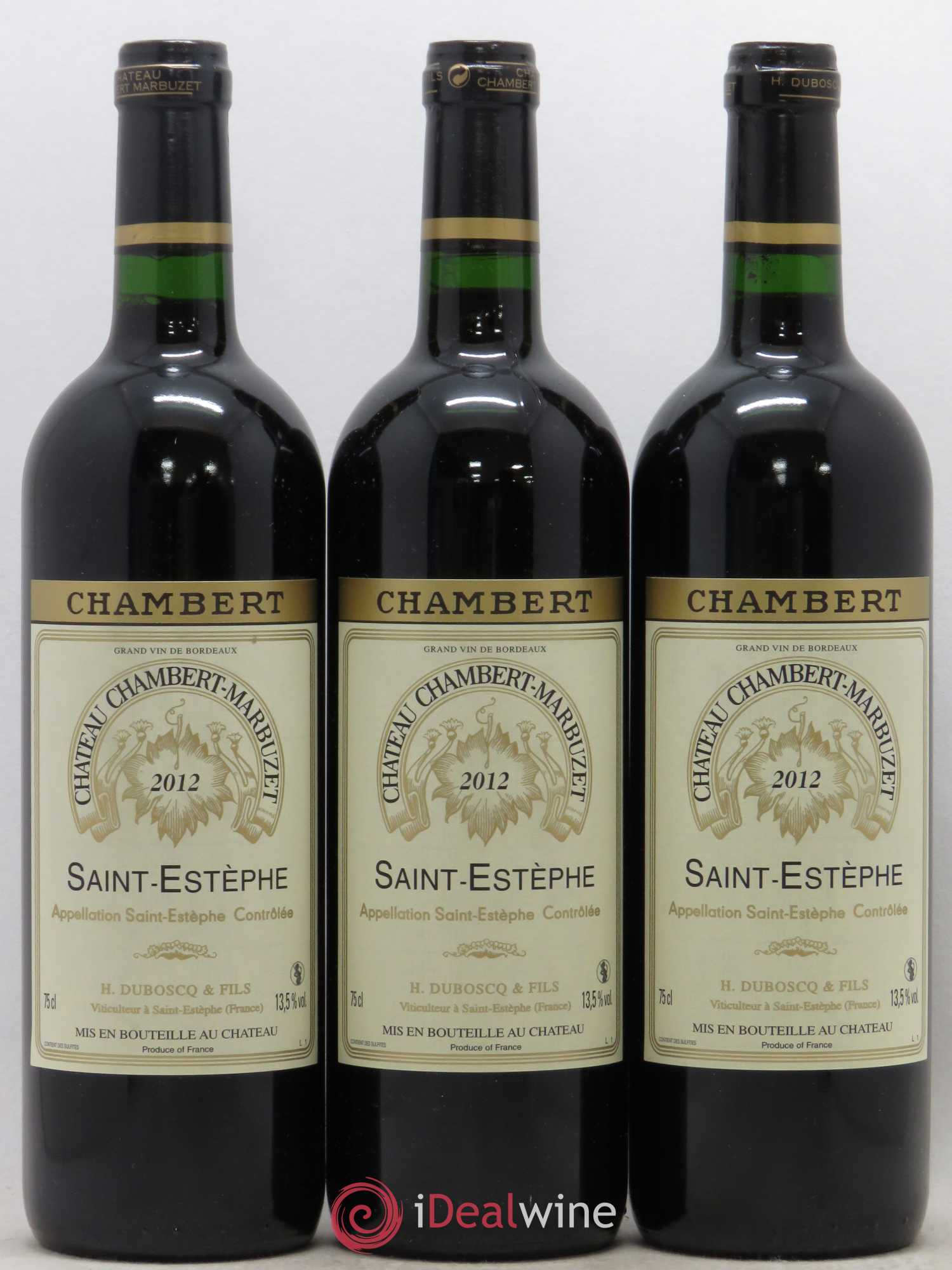 Château Chambert-Marbuzet Cru Bourgeois 2012 - Lot de 3 bouteilles - 0