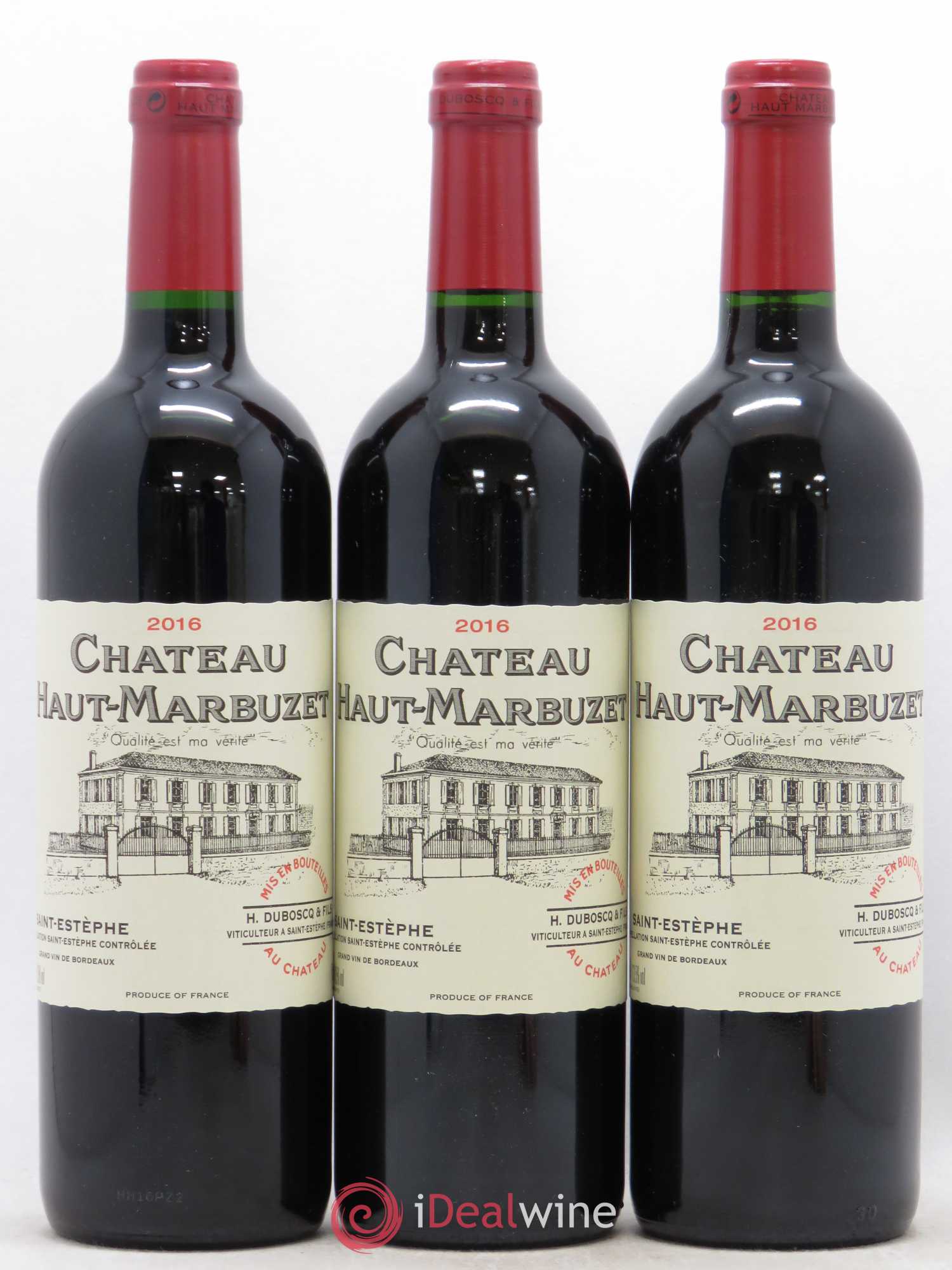 Château Haut Marbuzet 2016 - Lot de 3 bouteilles - 0