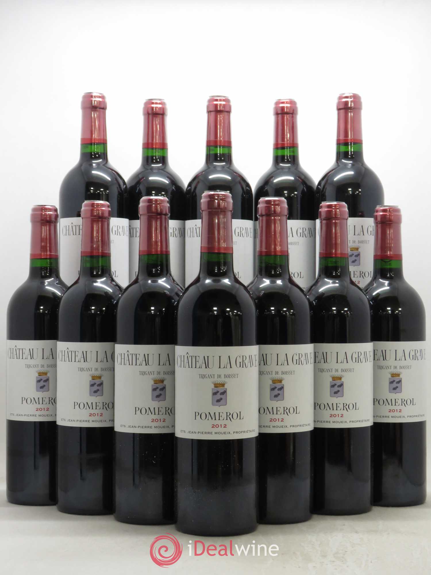Château La Grave à Pomerol (Trigant de Boisset) 2012 - Lot de 12 bouteilles - 0