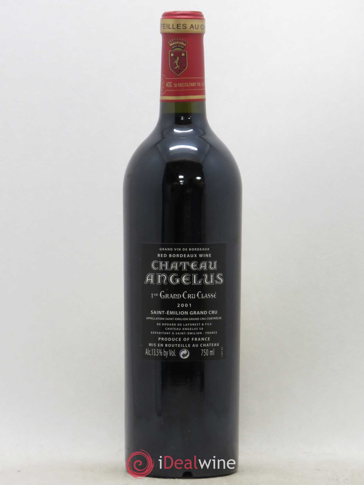 Château Angélus 1er Grand Cru Classé A 2001 - Lot de 1 bouteille - 1
