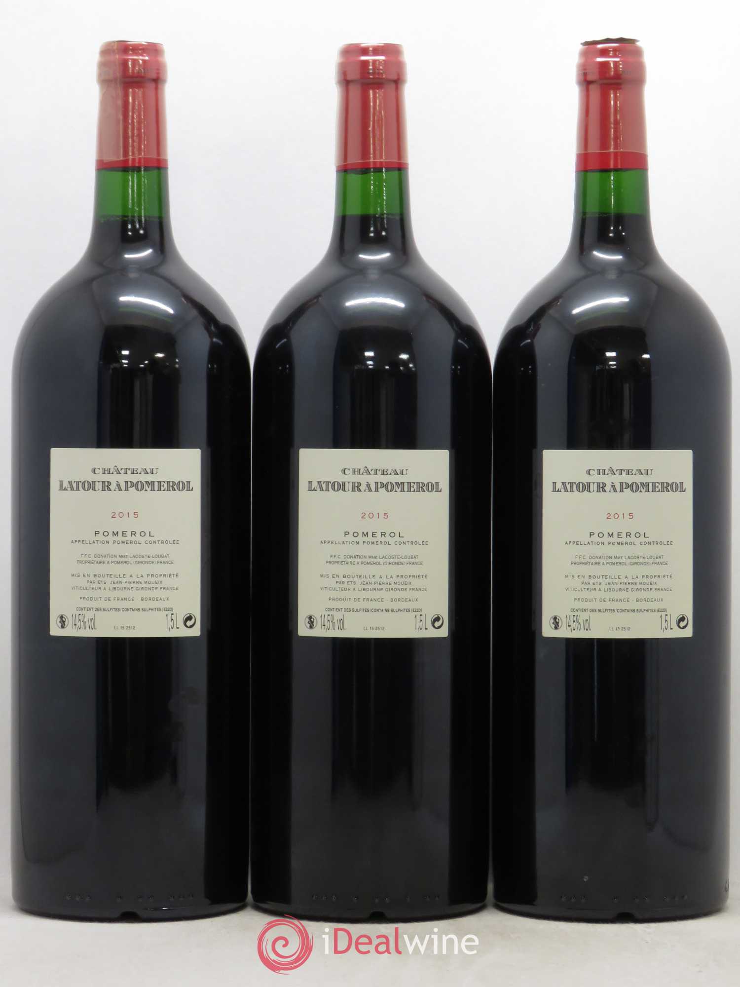 Château Latour à Pomerol 2015 - Lot de 3 magnums - 1