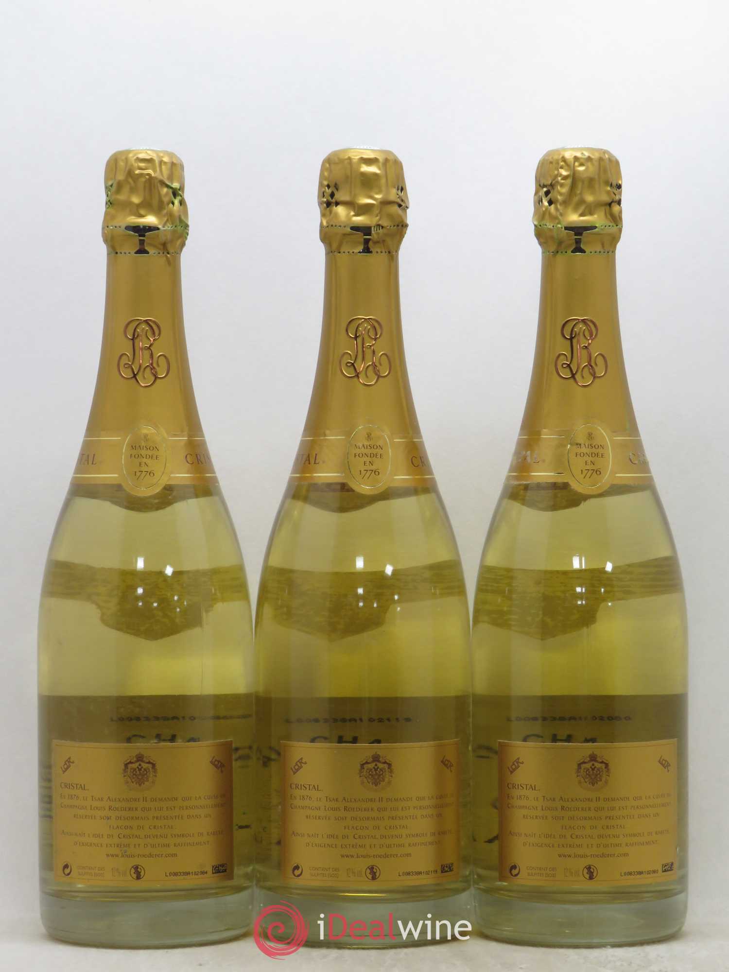 Cristal Louis Roederer 2004 - Lot de 3 bouteilles - 1