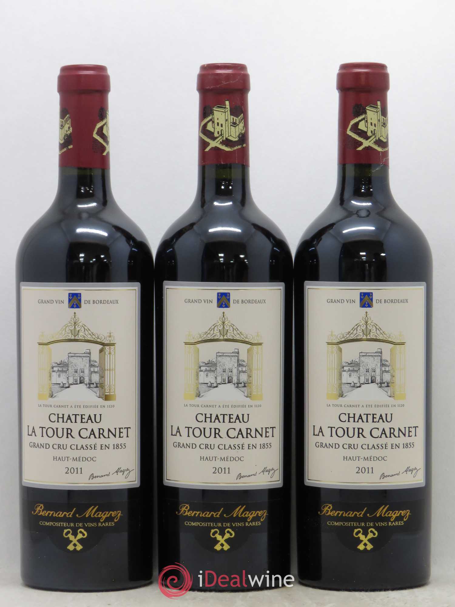 Château la Tour Carnet 4ème Grand Cru Classé 2011 - Lot de 6 bouteilles - 1