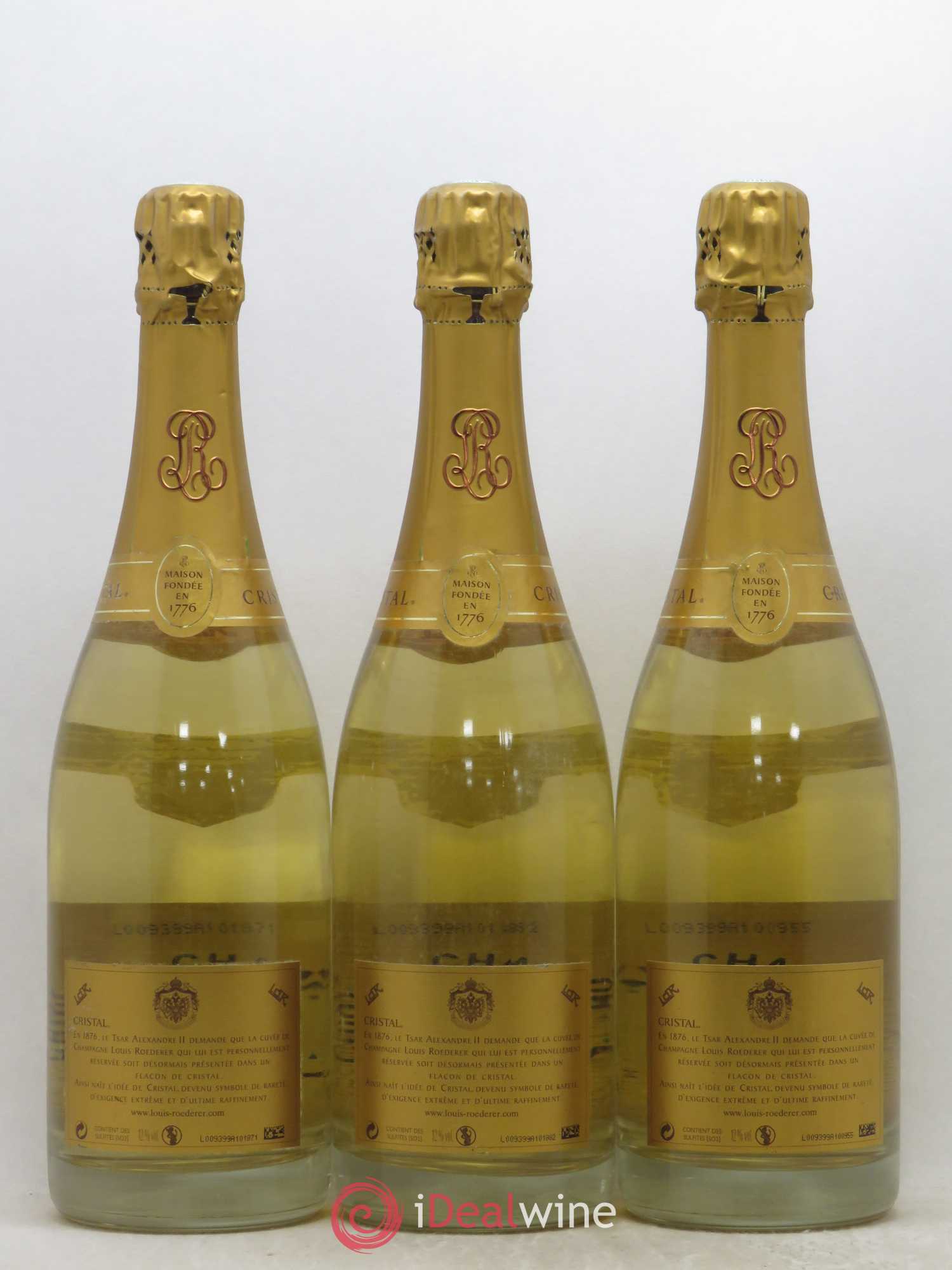 Cristal Louis Roederer 2005 - Lot de 3 bouteilles - 1