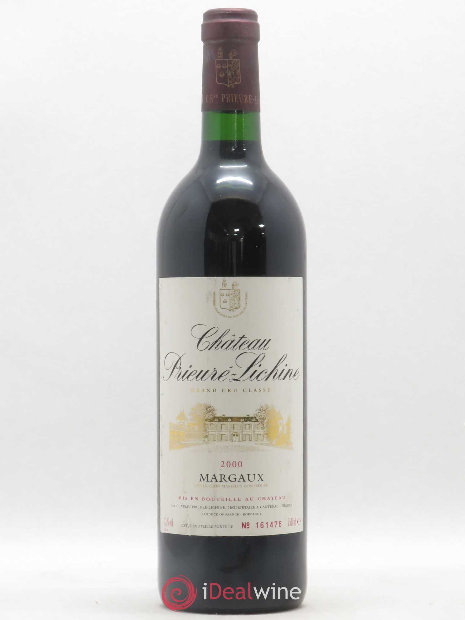 Château Prieuré Lichine 4ème Grand Cru Classé 2000 - Lot de 1 bouteille - 0