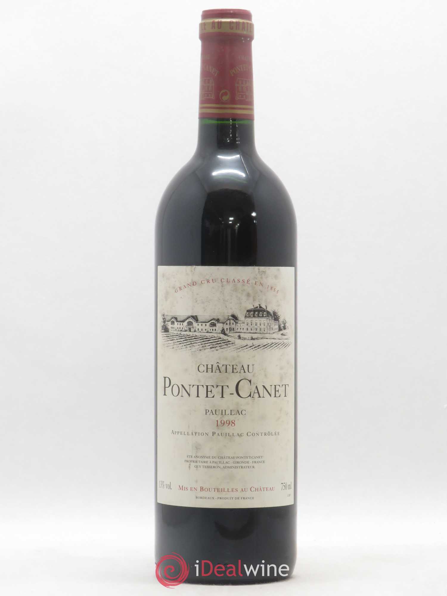 Château Pontet Canet 5ème Grand Cru Classé 1998 - Lot de 1 bouteille - 0