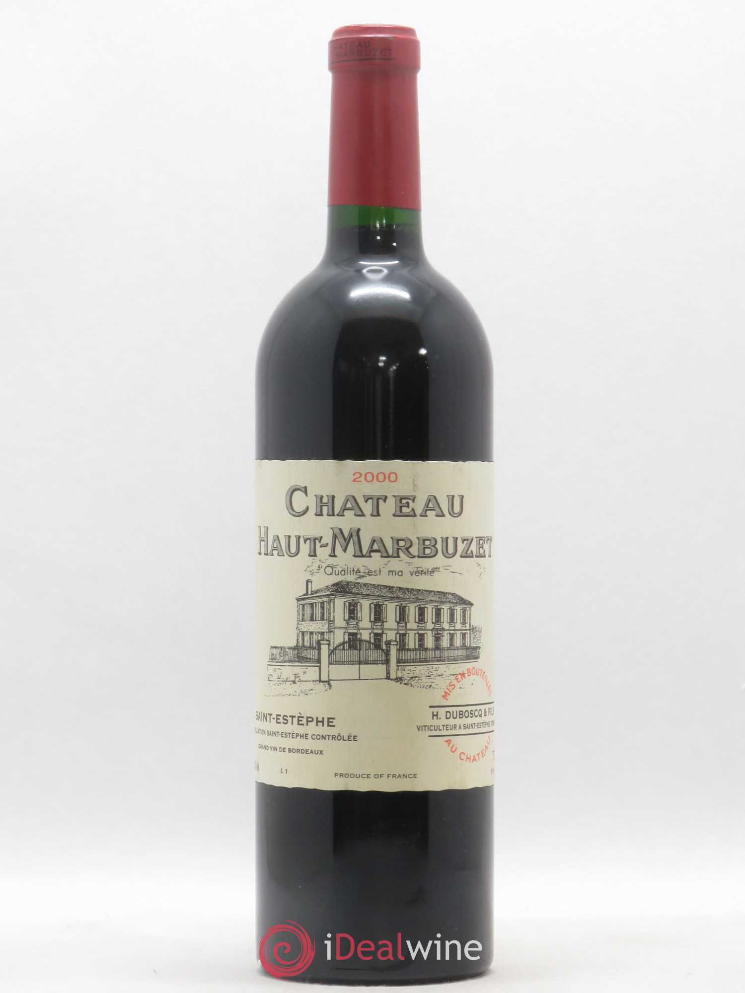 Château Haut Marbuzet 2000 - Lot de 1 bouteille - 0